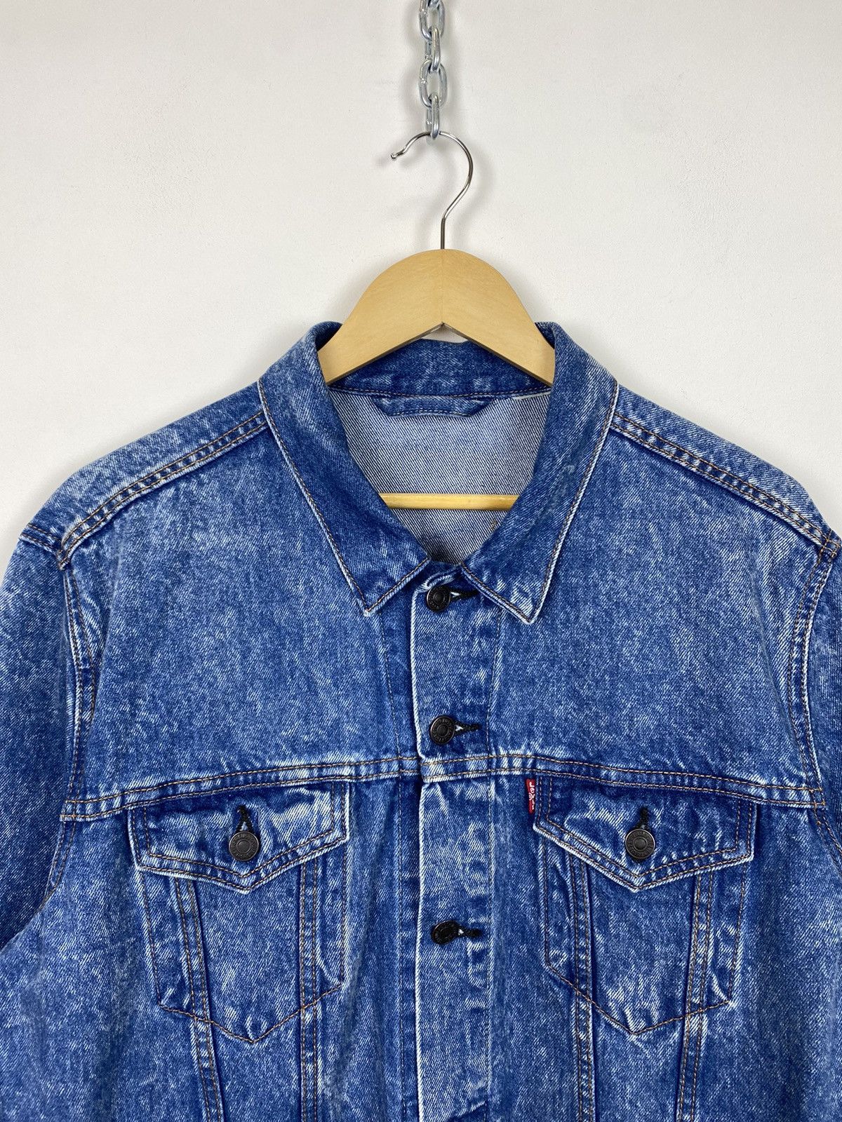 Levi's Vintage Levi’s Denim Jacket Washed Blue Y2K Hype Jeans Size US L / EU 52-54 / 3 - 2 Thumbnail