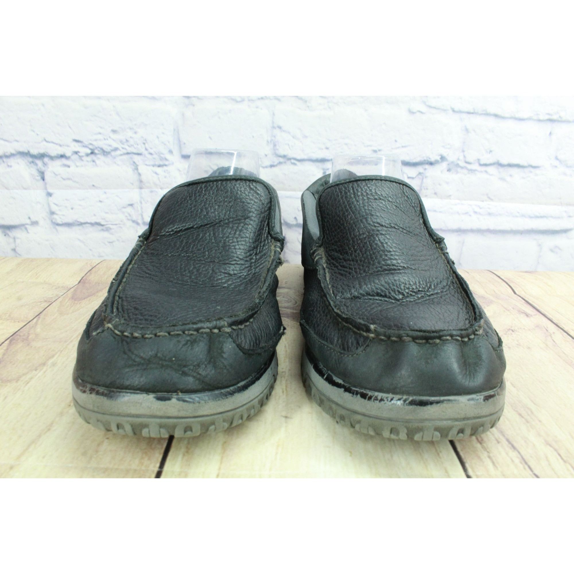L.L. Bean LL Bean Men's Black Leather All Week Slip On Moccasins Size US 11 / EU 44 - 4 Thumbnail