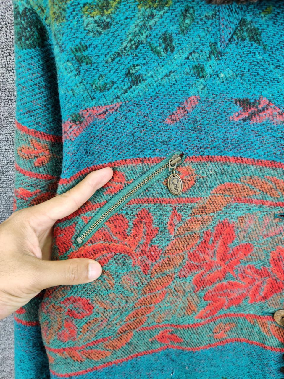 Japanese Brand Vintage Ville D Azur Wool Aztech Long Coat Nice Design Size US L / EU 52-54 / 3 - 13 Thumbnail