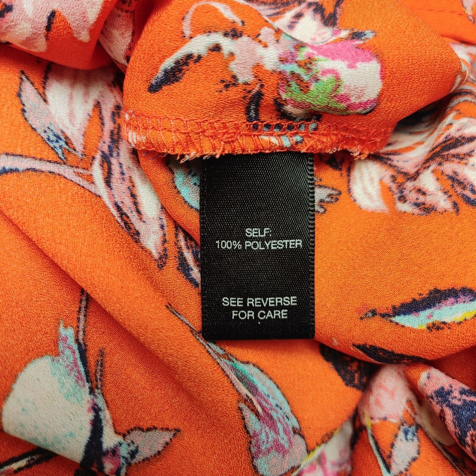 Buckle Black Buckle Black Women's Orange Floral Long Sleeve Top Large Size L / US 10 / IT 46 - 4 Thumbnail