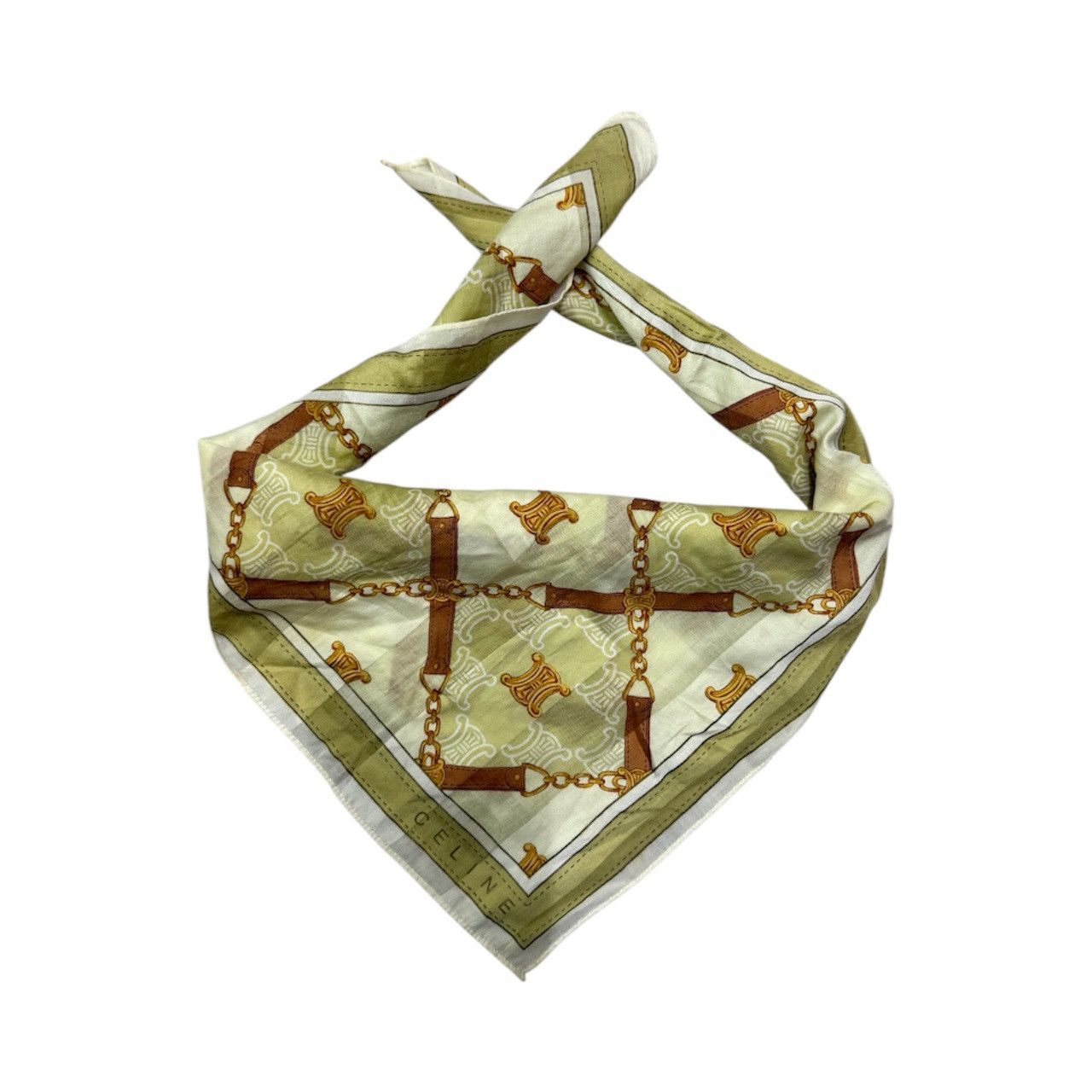 Celine Handkerchief/Pocketsquares Olive Green