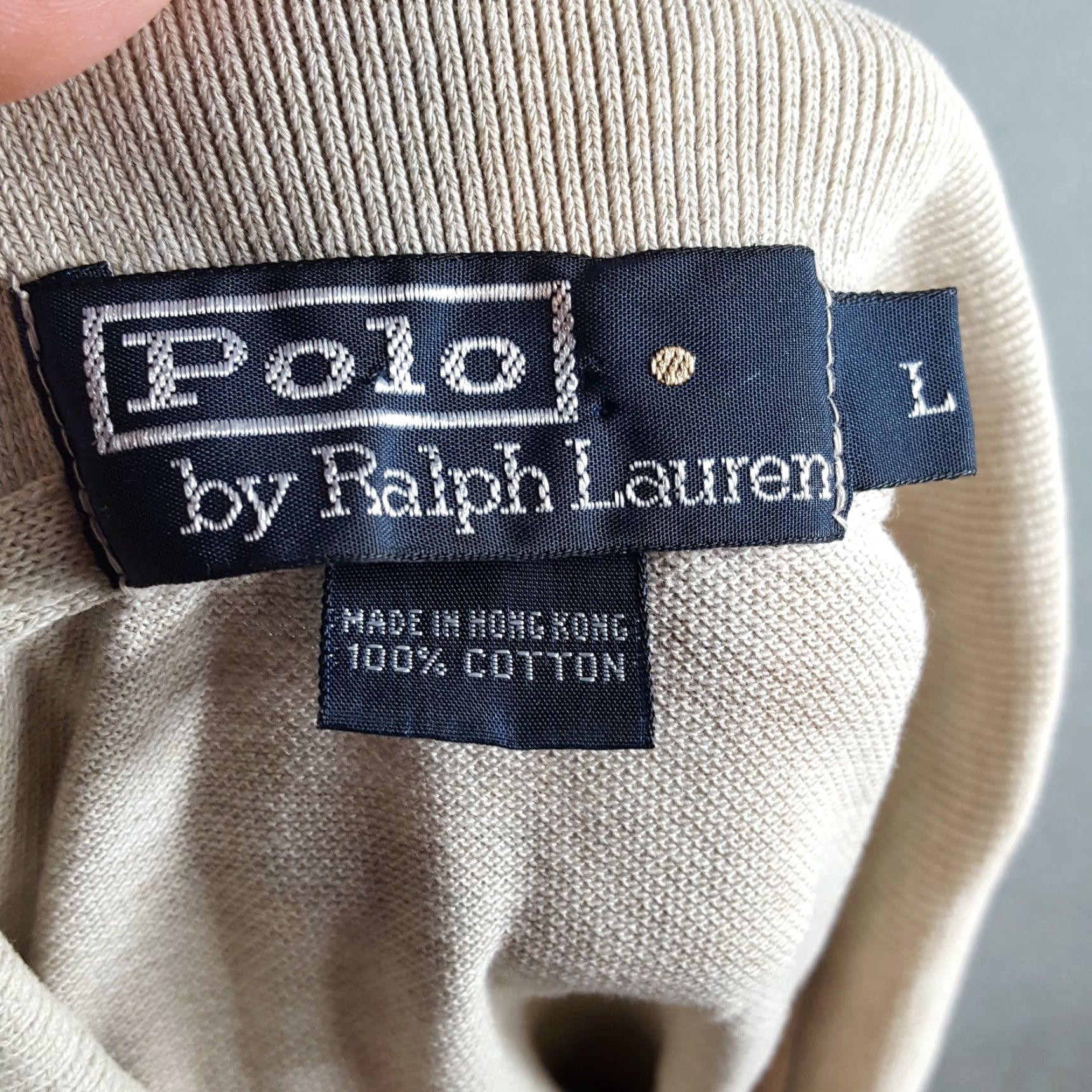 Polo Ralph Lauren Polo Ralph Lauren Oatmeal Preppy Pony Logo Men's Size L Collar Polo Dress Shirt Size 42R - 5 Thumbnail