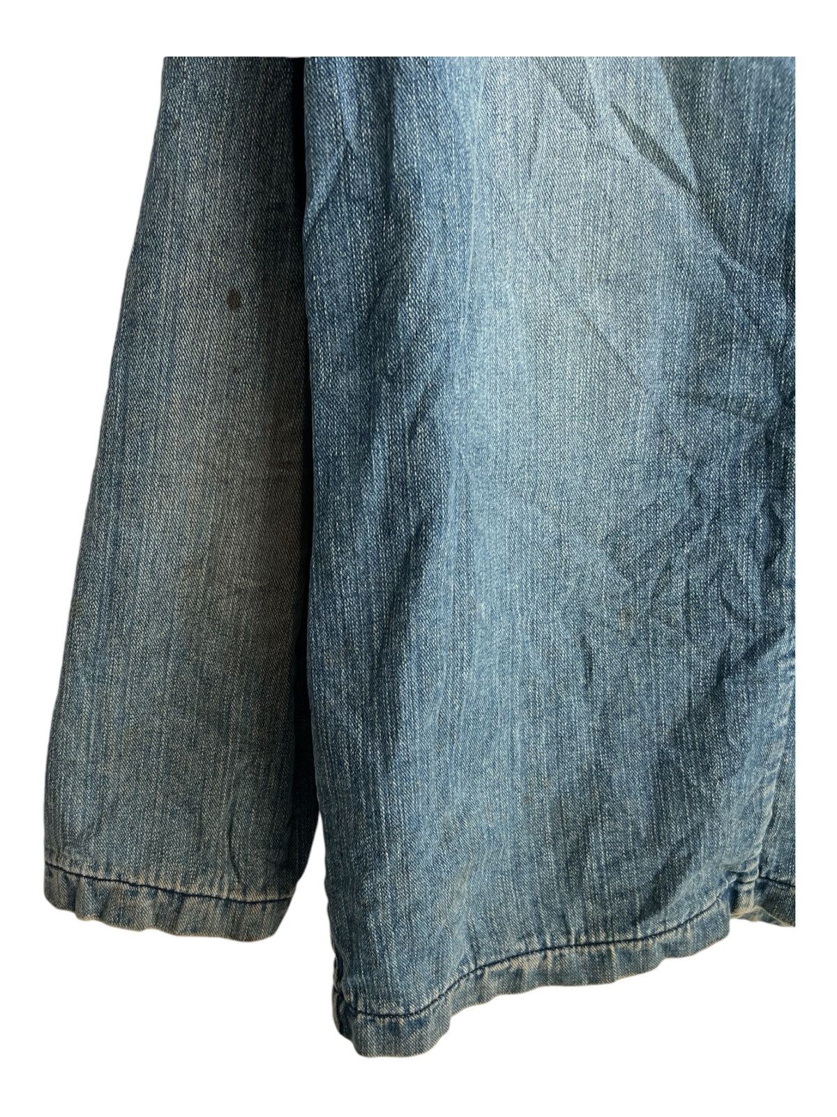 Freewheelers Vintage USN WWII Inspire Shawl Collar Distress Denim Jacket Size US M / EU 48-50 / 2 - 9 Thumbnail
