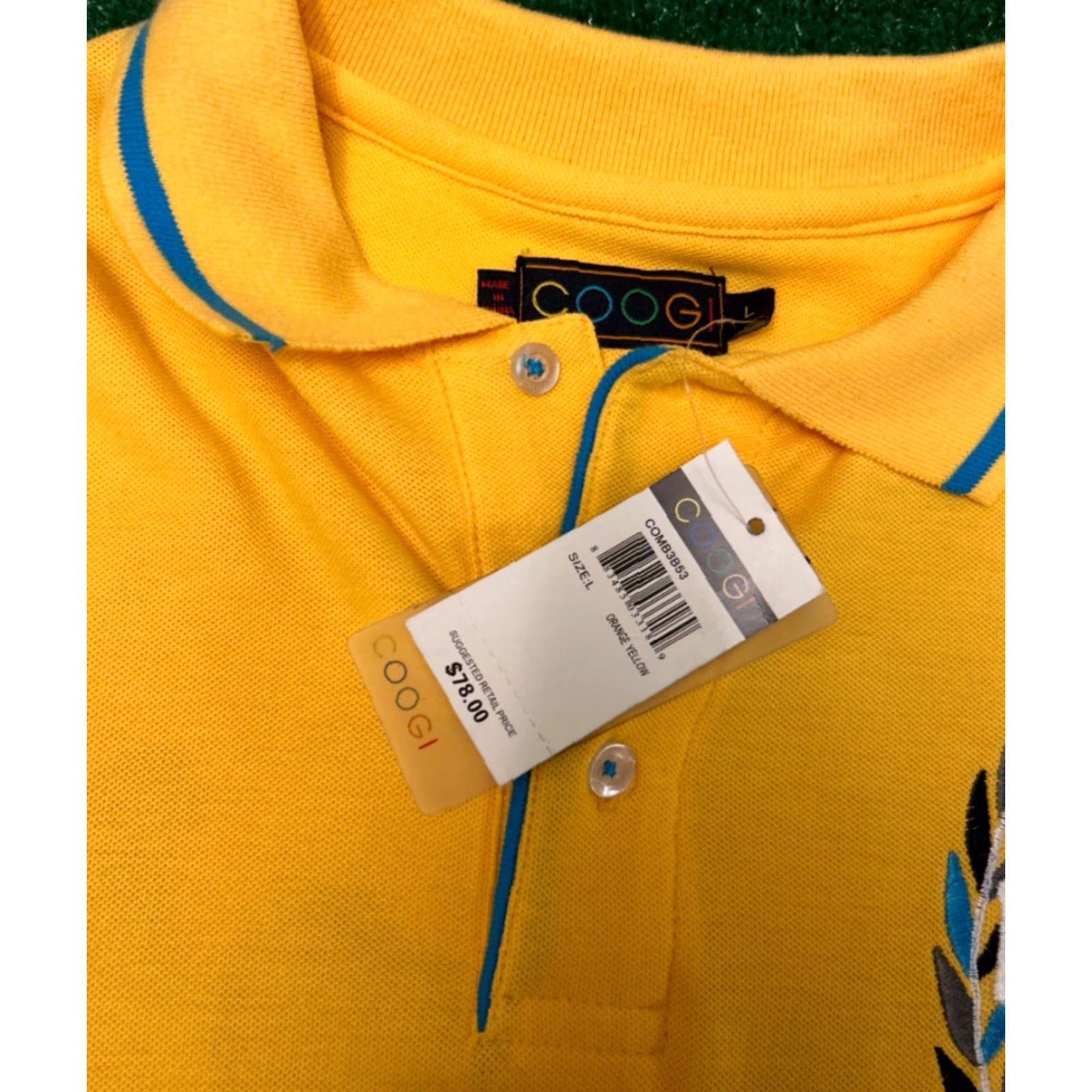 Coogi VINTAGE COOGI Royal Crown Logo Polo Collared Shirt Mens L Hip Hop NWT 90s Y2K Yellow Size US L / EU 52-54 / 3 - 5 Thumbnail