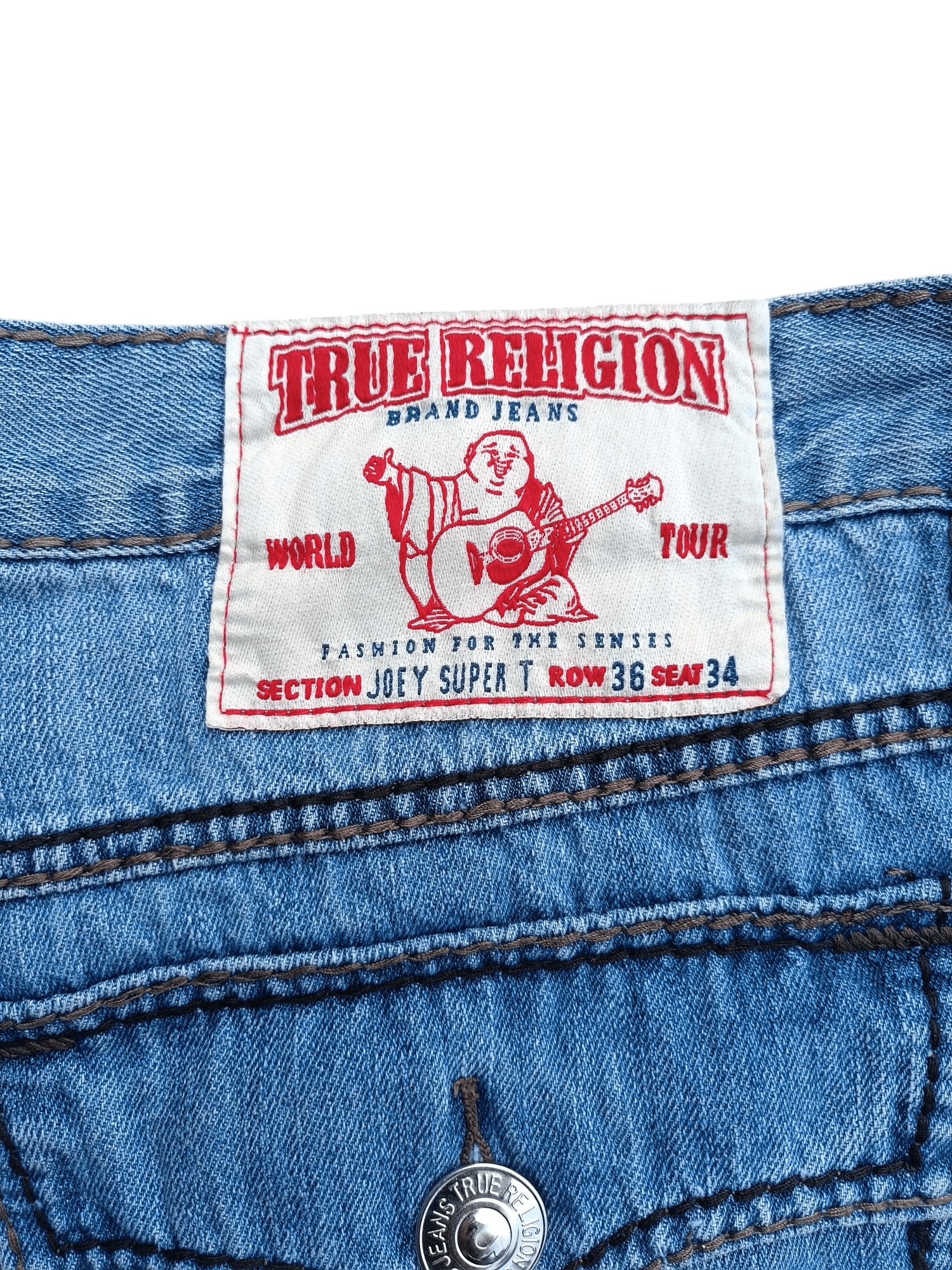 True Religion True Religion Joey Super T Distressed Baggy Denim TR020 Size US 36 / EU 52 - 9 Thumbnail