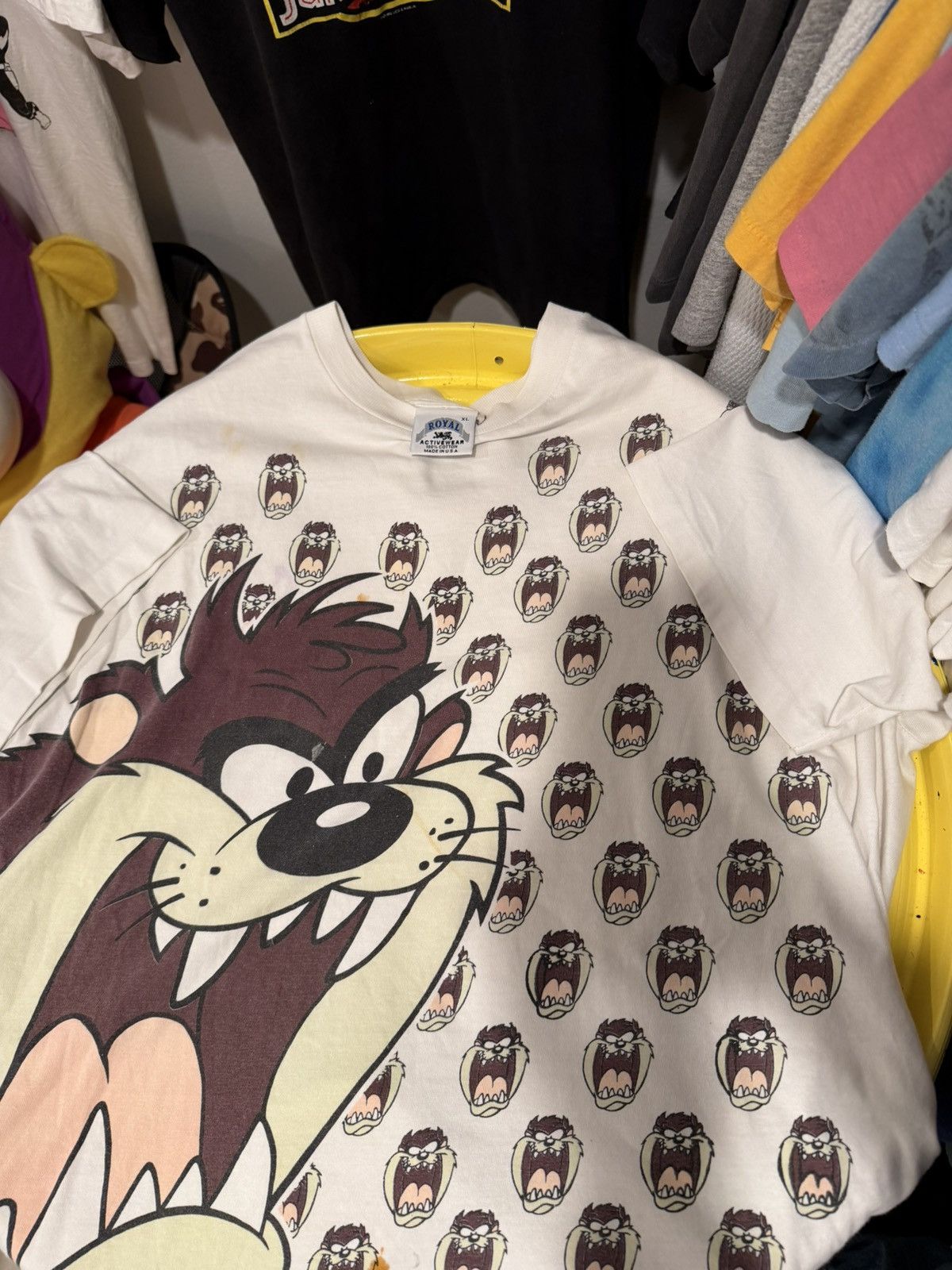 Vintage 1990s Tasmanian devil looney Tunes single stitch T-shirt Size US M / EU 48-50 / 2 - 4 Thumbnail