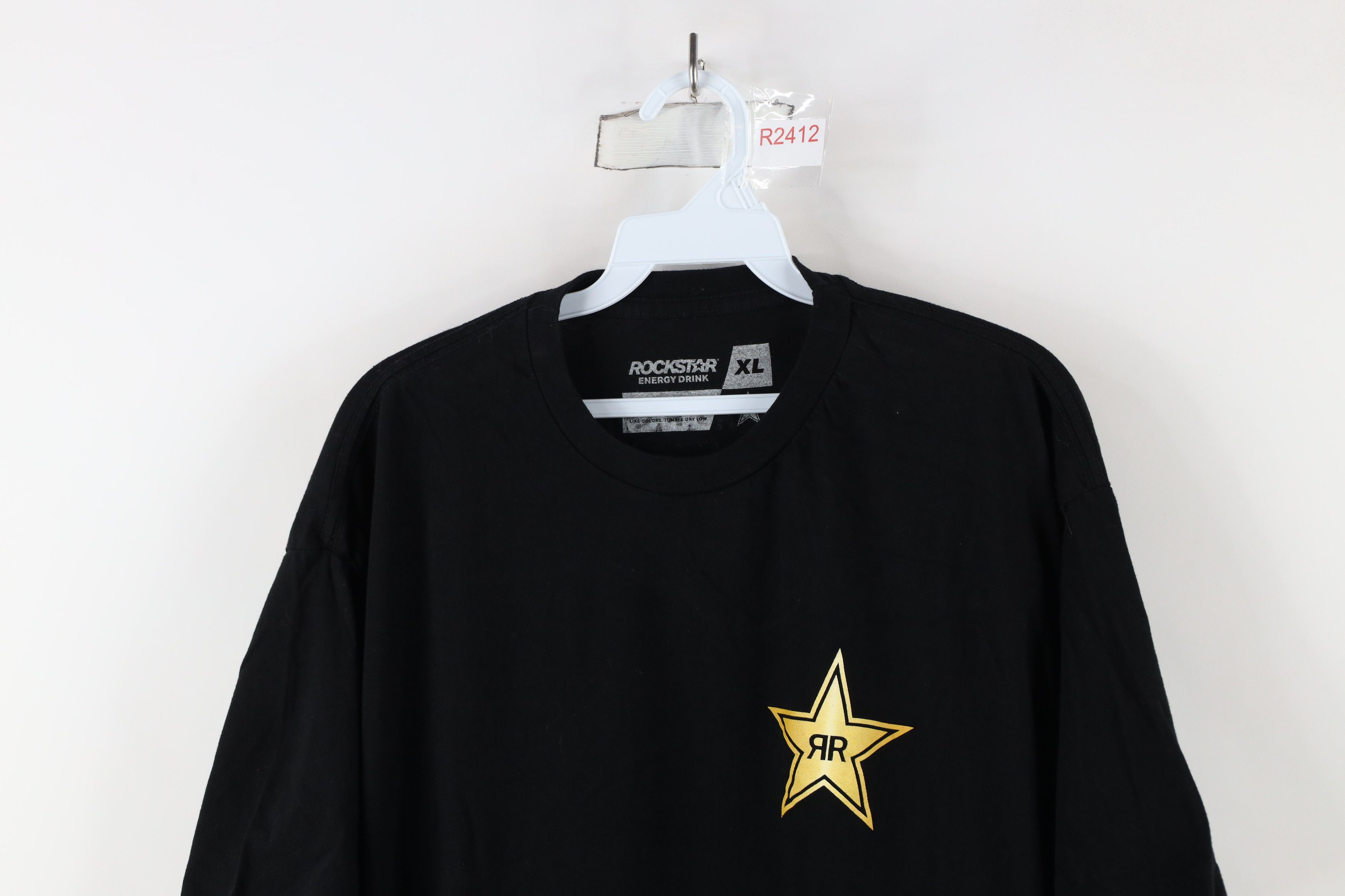 Vintage Rockstar Energy Drink Out Short Sleeve T-Shirt Black Cotton Size US XL / EU 56 / 4 - 2 Thumbnail