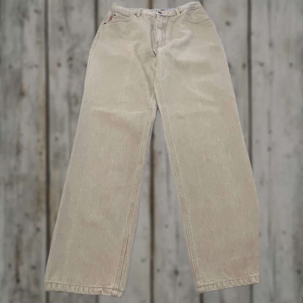 Bugle Boy VINTAGE Bugle Boy 750 Khaki Jeans 32x32 Cotton 1990s Mens Jeans Beige 1990s Size US 32 / EU 48 - 1 Thumbnail