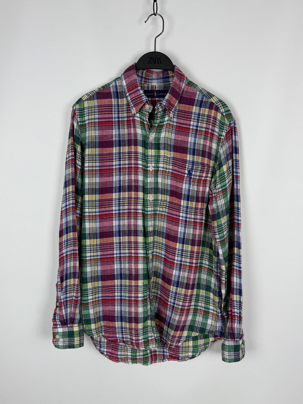 Polo Ralph Lauren Polo Ralph Lauren Indian Madras Linen Pocket Butto Up Shirt Size US S / EU 44-46 / 1 - 1 Thumbnail