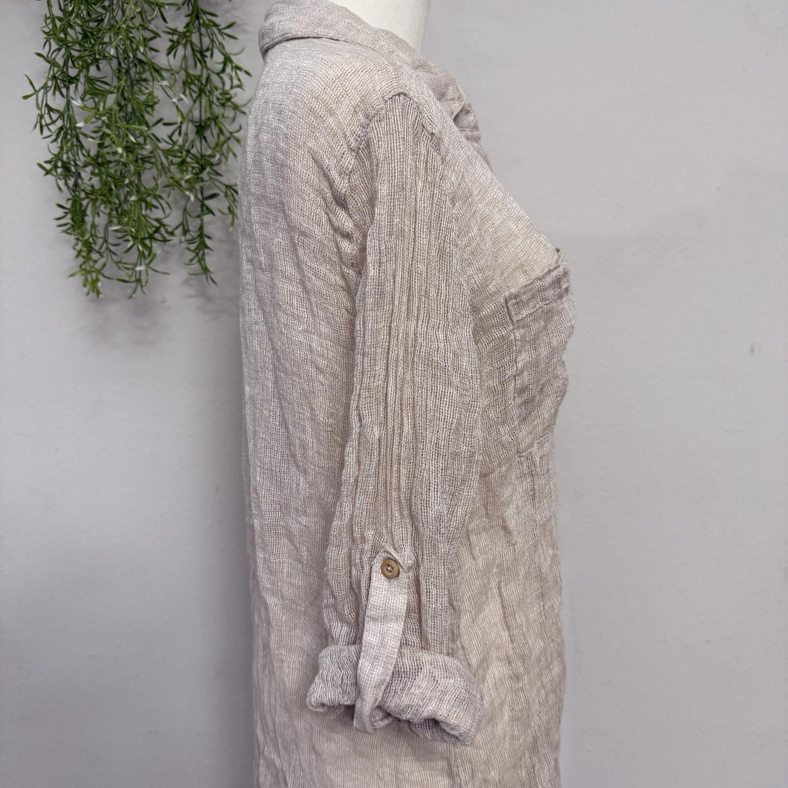 Magaschoni Magaschoni 100% Linen Boho Indie Medium Size M / US 6-8 / IT 42-44 - 3 Thumbnail