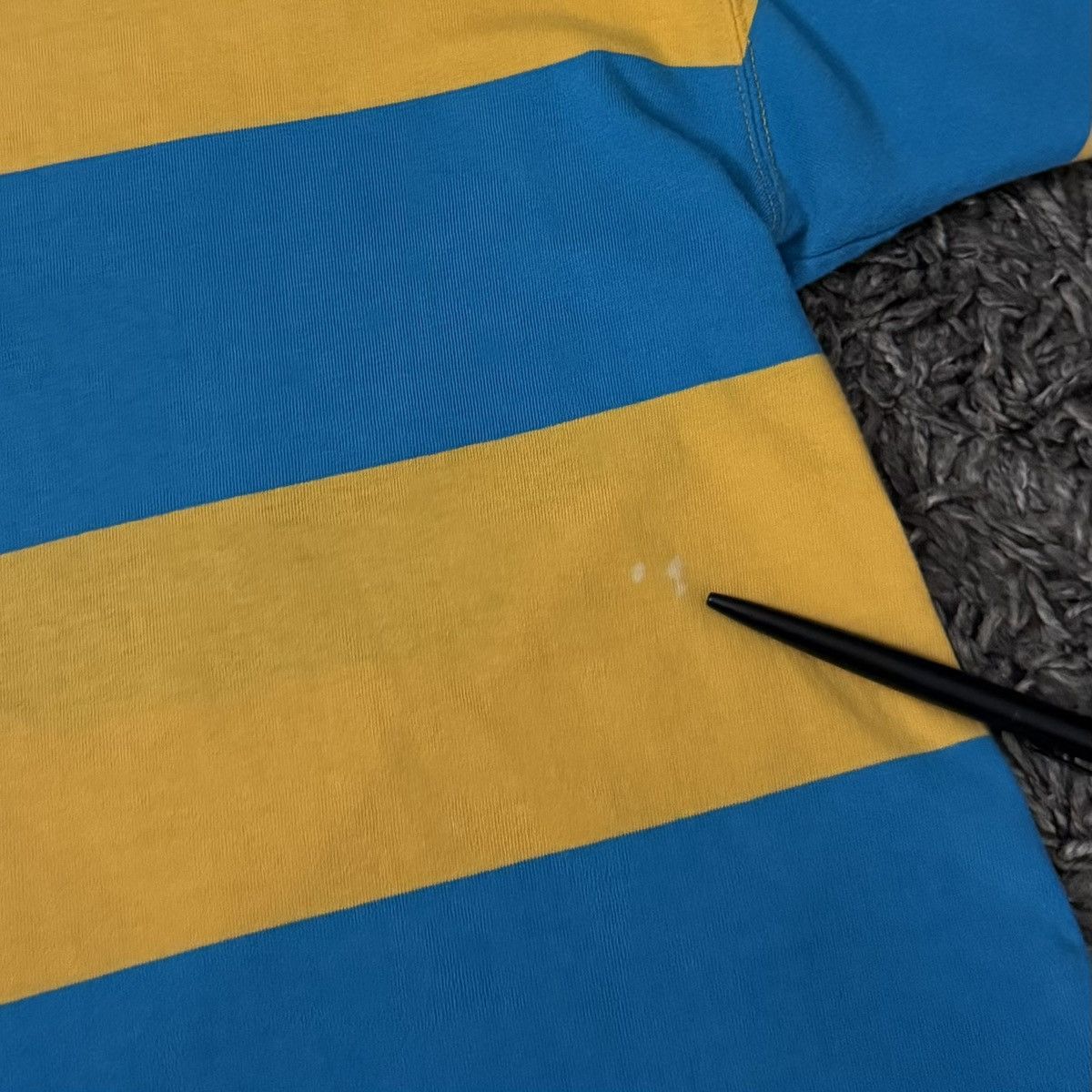 Gant Gant Polo with Blue and Yellow Stripes Size US M / EU 48-50 / 2 - 6 Thumbnail