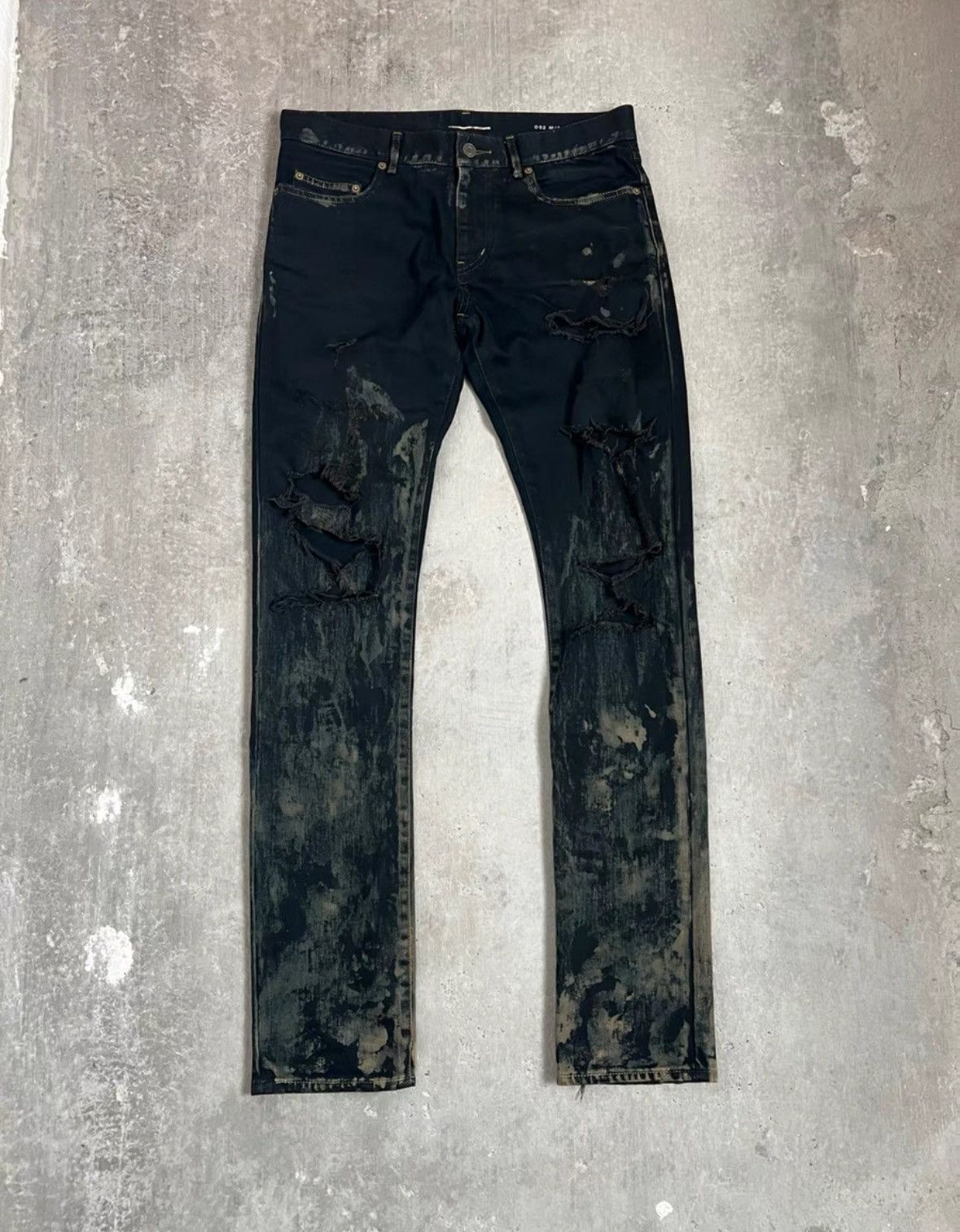 Saint Laurent Paris Saint laurent Oil Damage Jeans 2501-Nextarrow Size US 31 - 1 Thumbnail