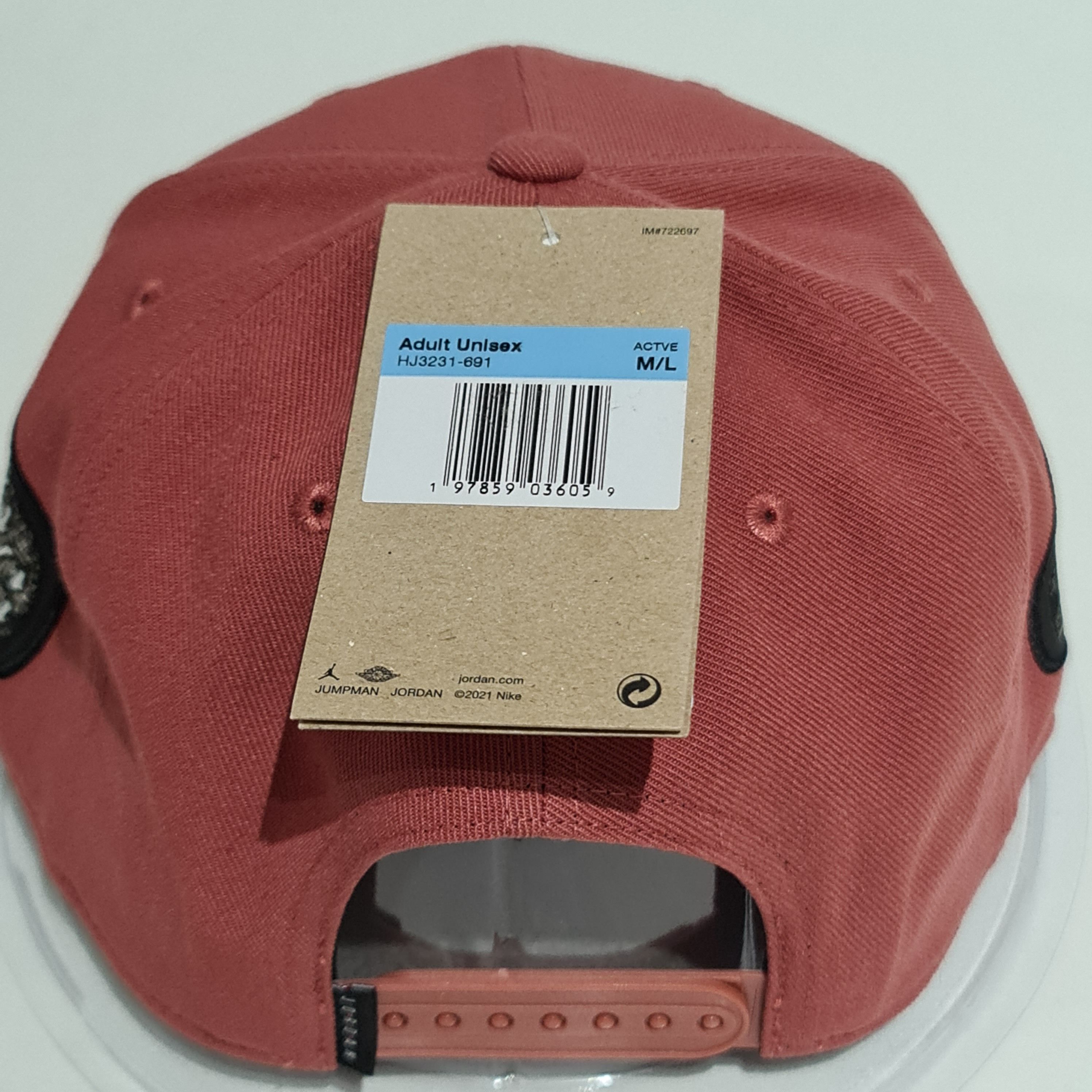 Jordan Brand Jordan Cap Snapback 'Flight MVP Champs Rings' Blush Red Size ONE SIZE - 9 Thumbnail