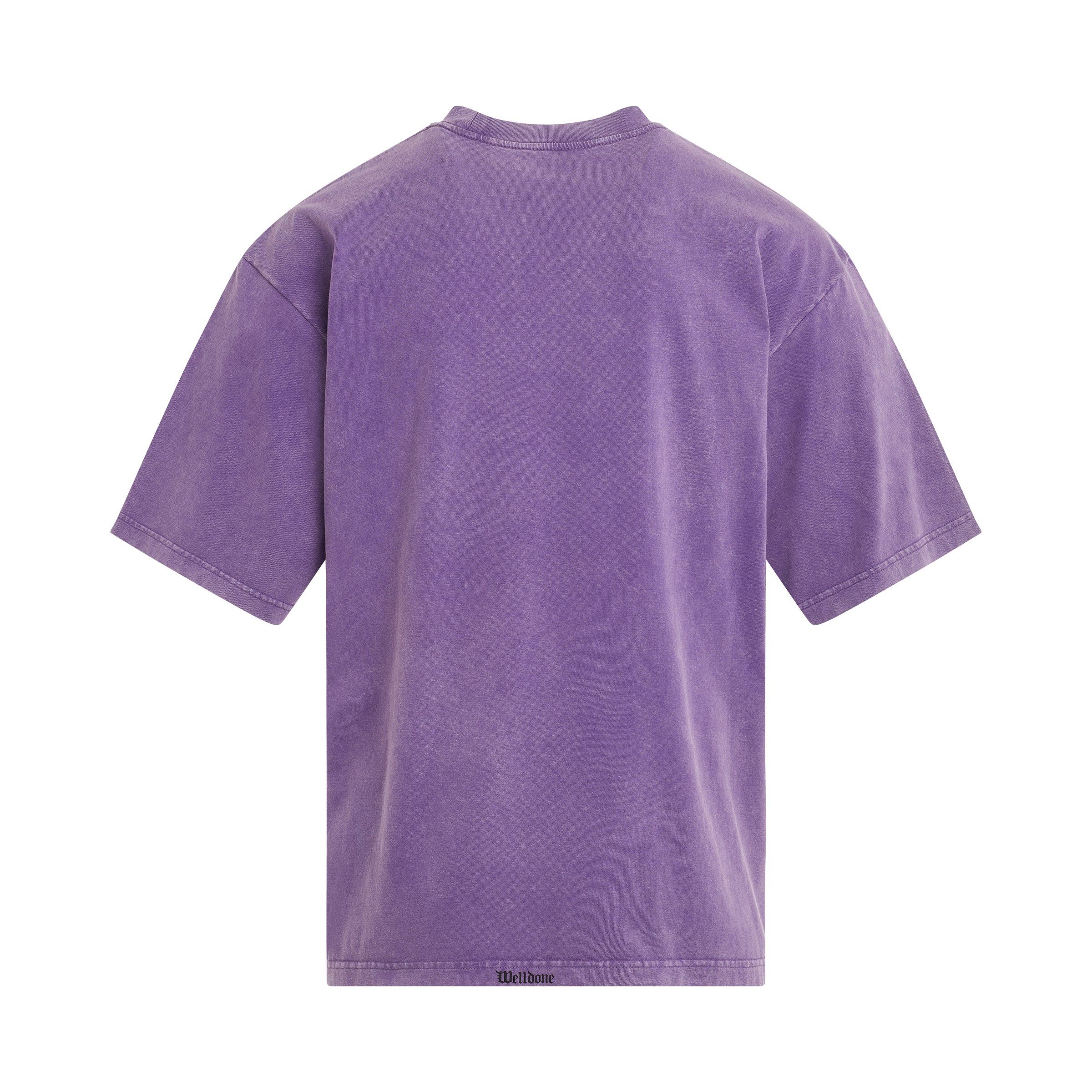 WE11DONE o1mris0824 Horror Print T-Shirt in Purple Size US M / EU 48-50 / 2 - 4 Thumbnail