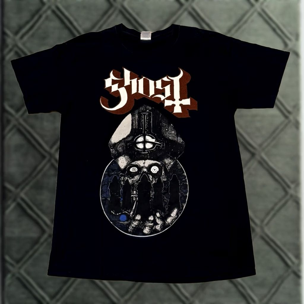 Gildan Ghost North American Tour Shirt L Men Black Short Sleeve Crew Neck Cotton 2010-2019 Gildan Band Rock Metal Horror Graphic Print Vintage No N/A Size US L / EU 52-54 / 3 - 1 Thumbnail