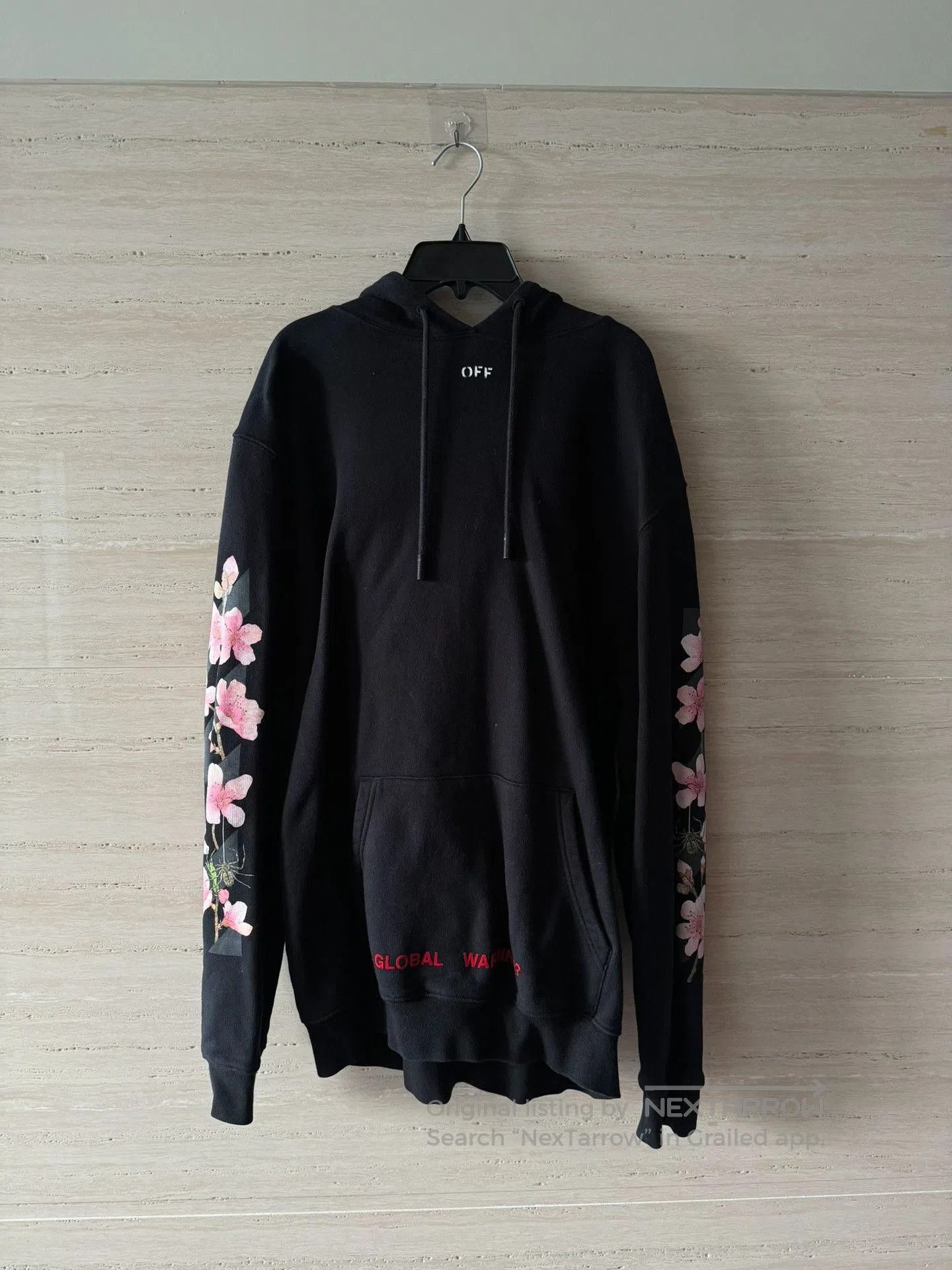Balenciaga Off-White Sakura Print Hoodie. Size US M / EU 48-50 / 2 - 1 Thumbnail