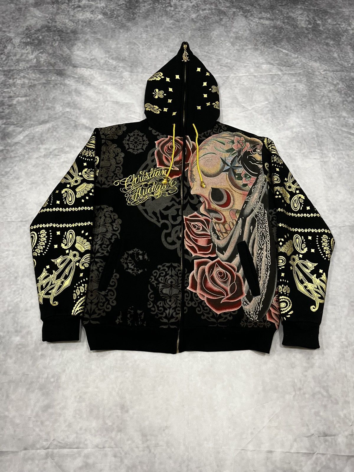 Christian Audigier Christian Audigier Ed Hardy Vintage Tatoo Full Zip Hoodie Size US XL / EU 56 / 4 - 1 Thumbnail