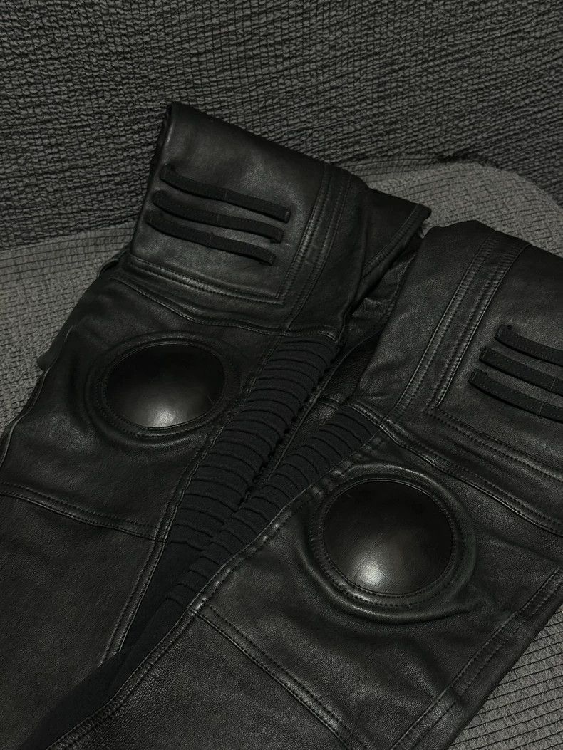 Rick Owens Rick Owens 14 FW main line show biker leather pants 2501-Ne Size US 40 / EU 56 - 5 Thumbnail