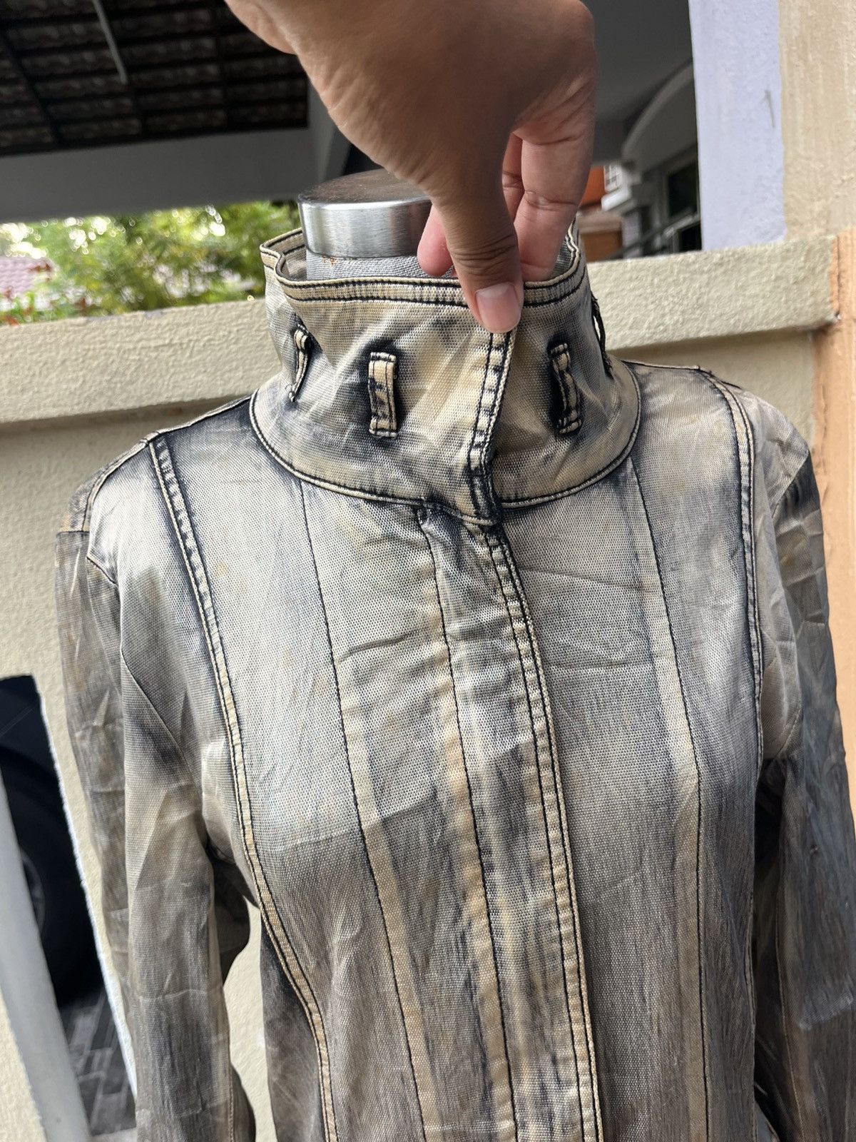 Japanese Brand Grey matelic jacket Size S / US 4 / IT 40 - 6 Thumbnail