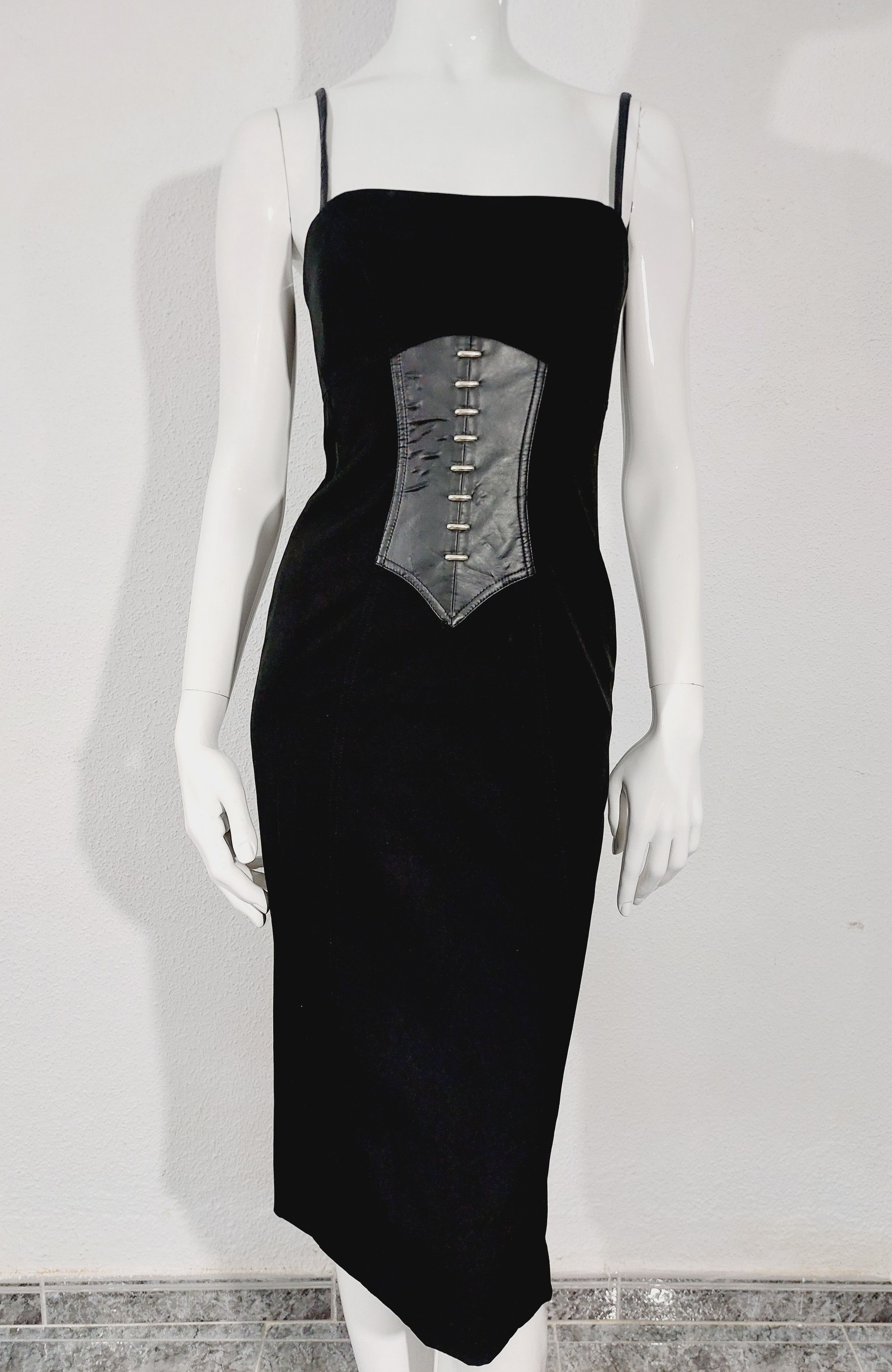 Thierry Mugler Thierry Mugler Corset Leahter Bustier Silver Star Dress Size S / US 4 / IT 40 - 3 Thumbnail