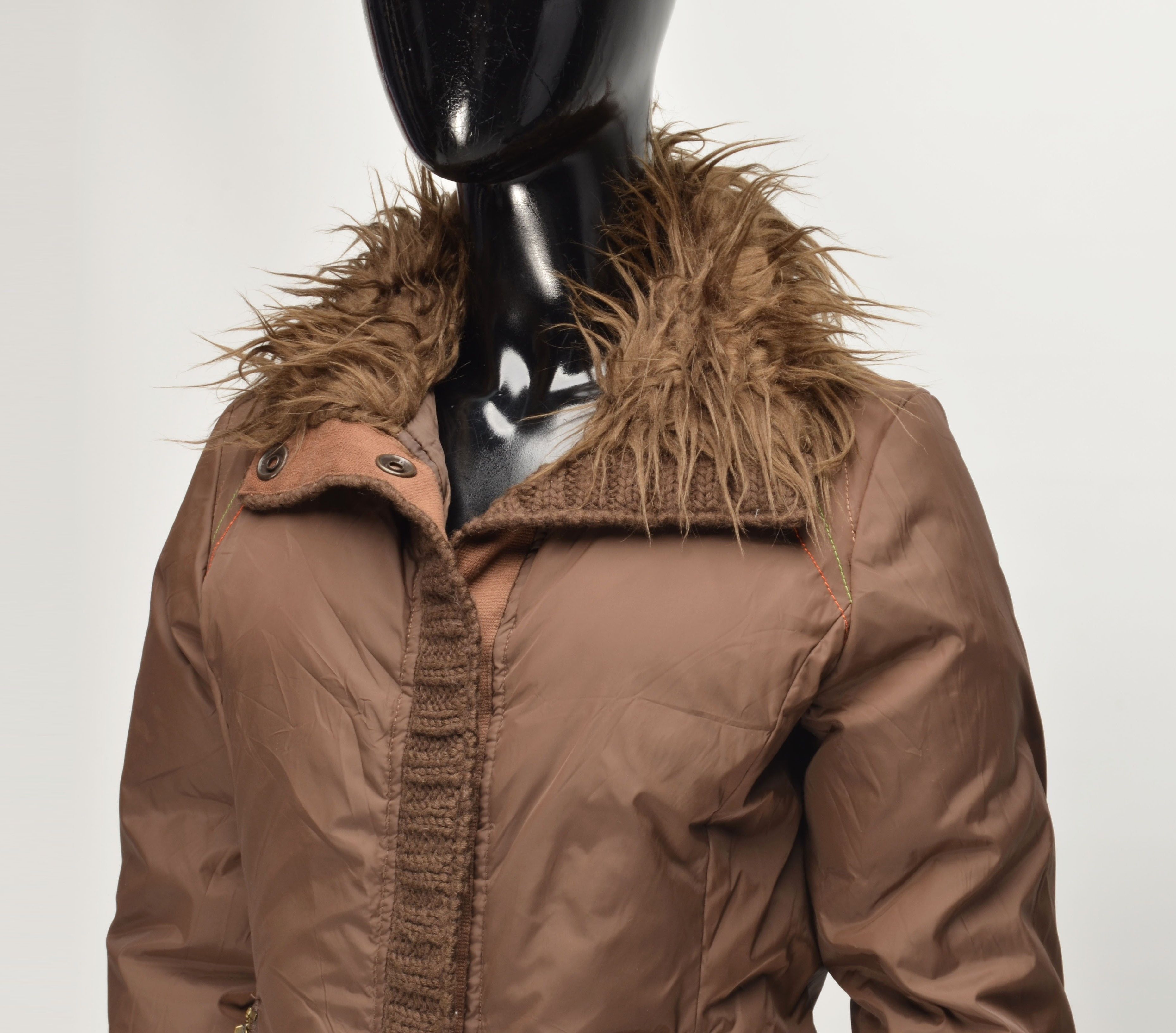 Miss Sixty Vintage Miss Sixty Y2K Coquette Brown Down Jacket Size M / US 6-8 / IT 42-44 - 10 Thumbnail
