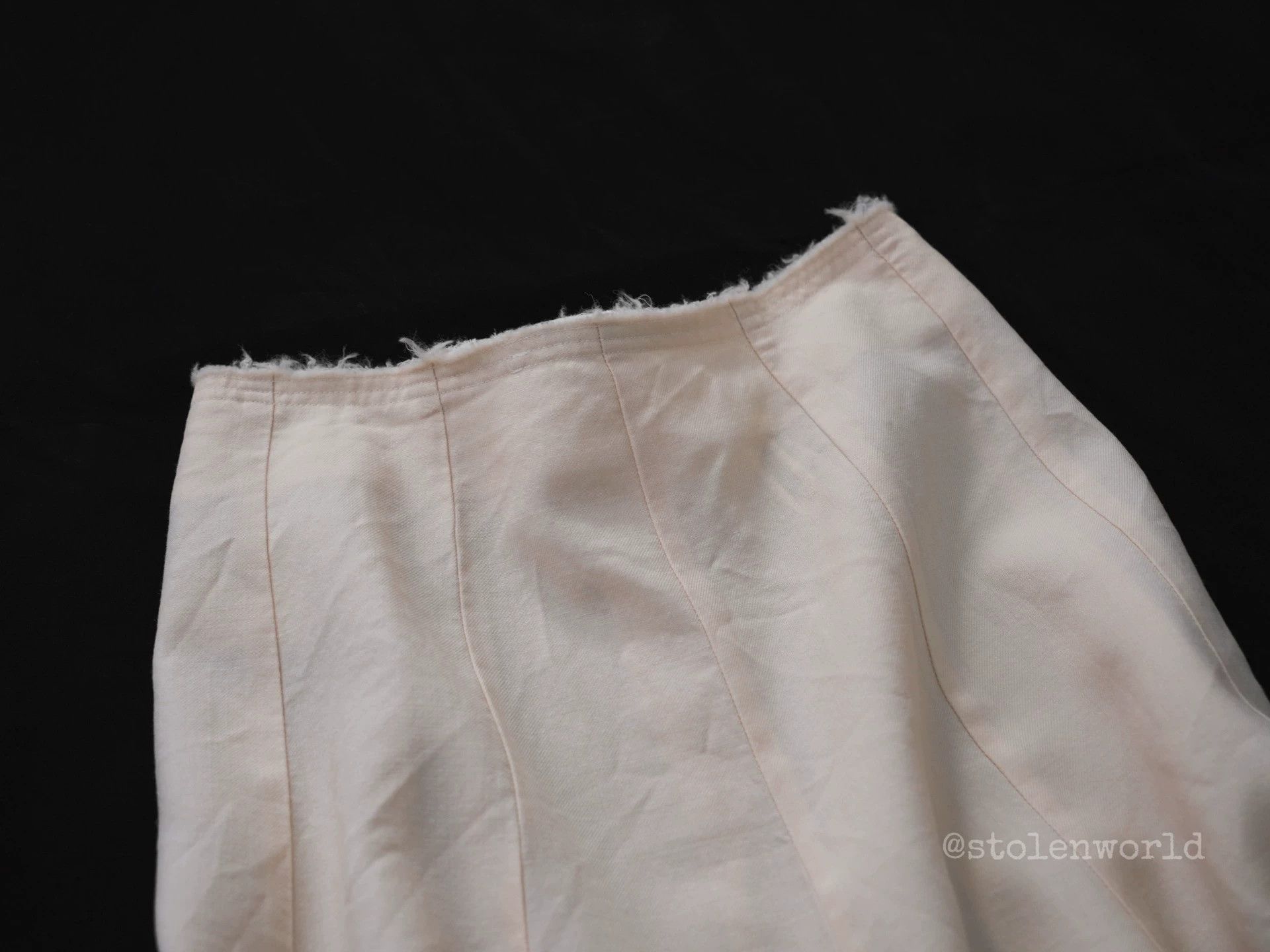 Comme des Garcons Comme des Garçons Cream Small Cut Raw Edge Umbrella Skirt SS Size 25" / US 0 / IT 36 - 3 Thumbnail