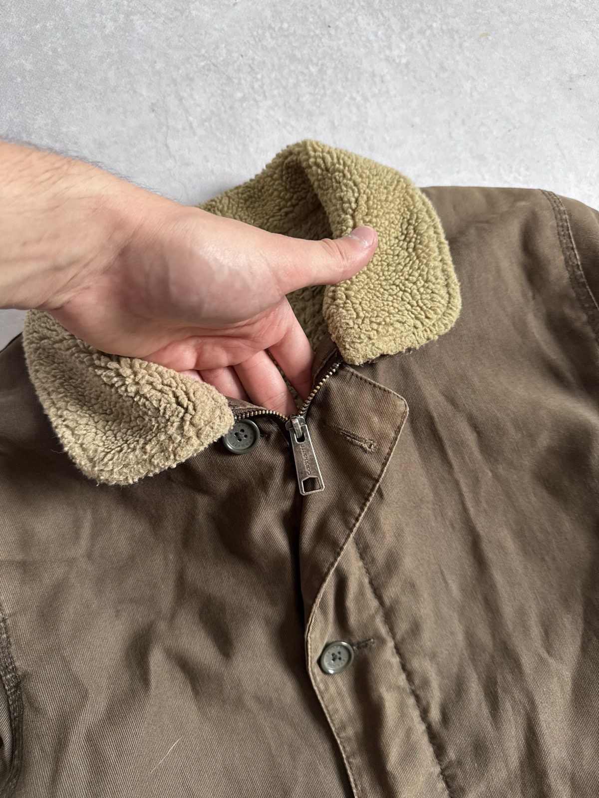 Carhartt Vintage Carhartt Sheffield Workwear Fleece Jacket Faded USA Size US M / EU 48-50 / 2 - 8 Thumbnail