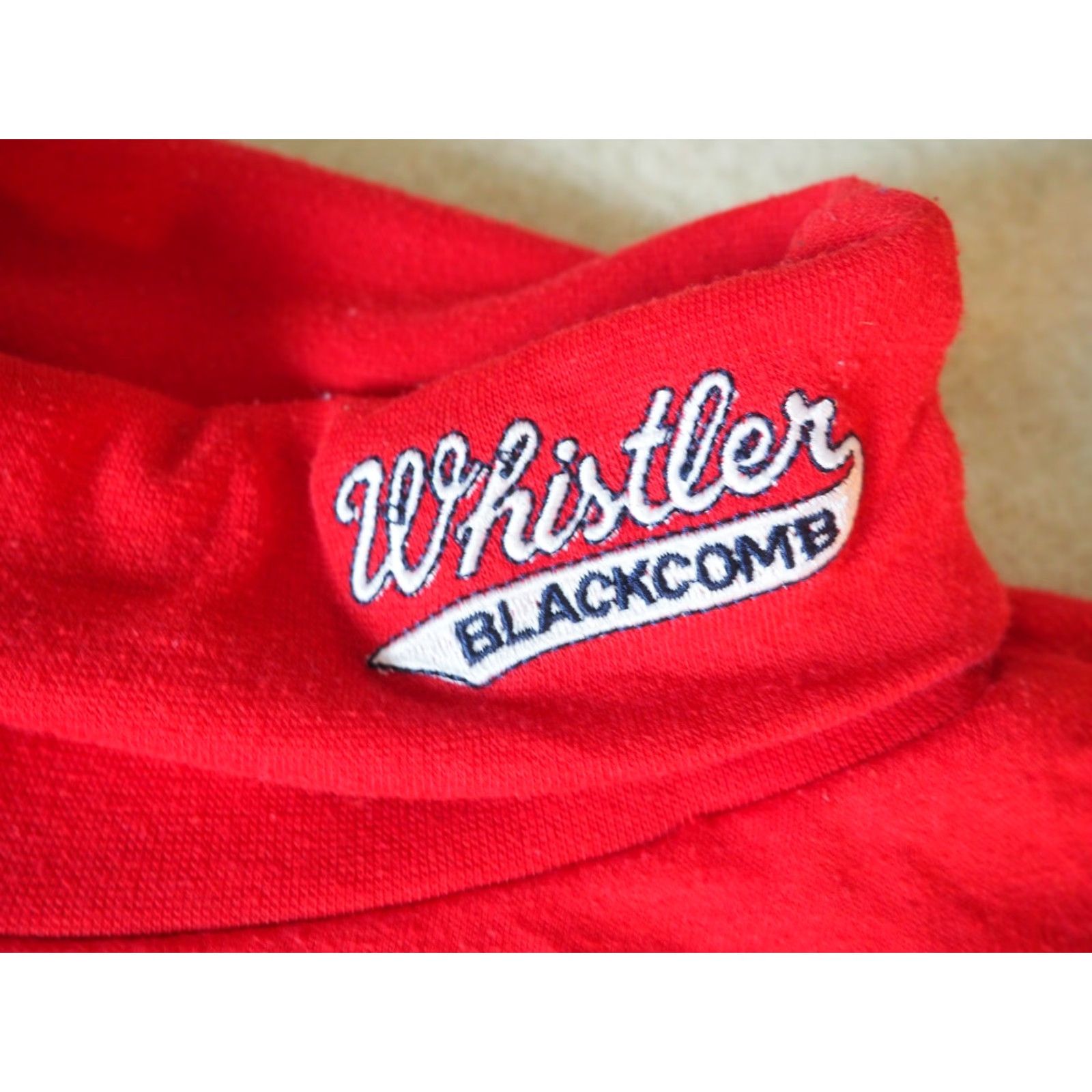 Vintage VINTAGE 80s Skishirt Whistler Blackcomb Long Sleeve Turtleneck Red Mens L EUC Shirt Size US L / EU 52-54 / 3 - 5 Thumbnail