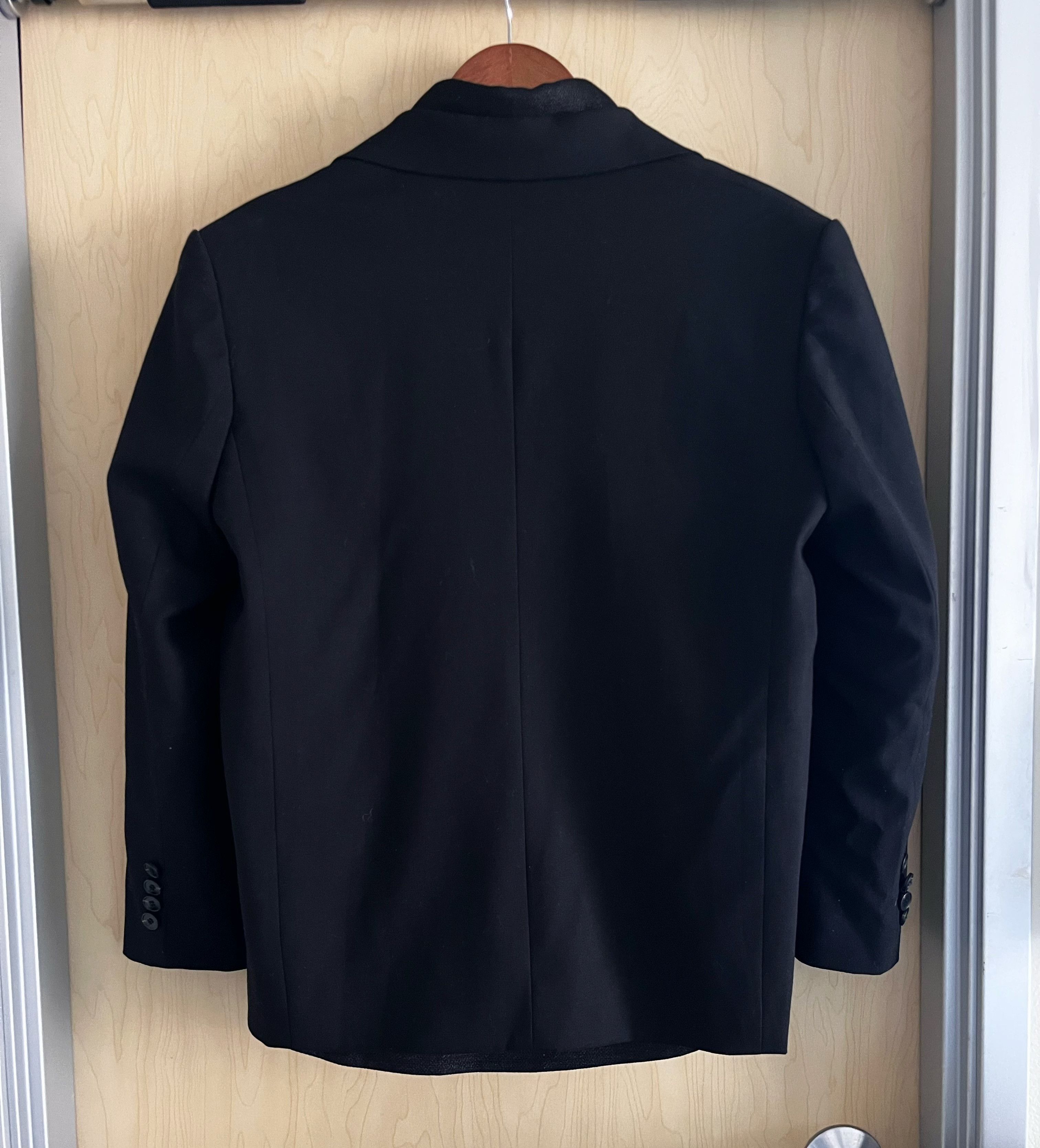 Other Black Satin Lapel Blazer Single Breasted Boxy Fit Size 38S - 2 Thumbnail