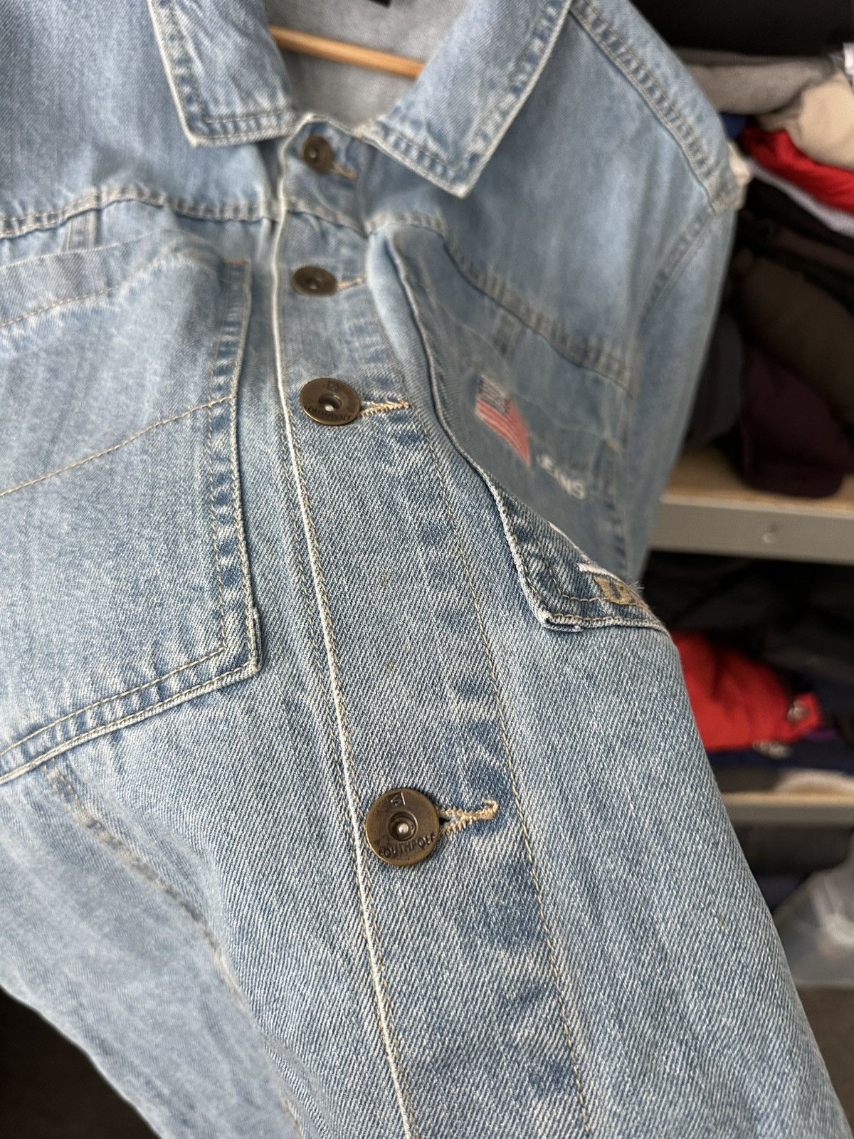 Southpole Vintage Y2K Southpole USA Jeans Blue Denim Button Up Shirt Size US M / EU 48-50 / 2 - 18 Thumbnail