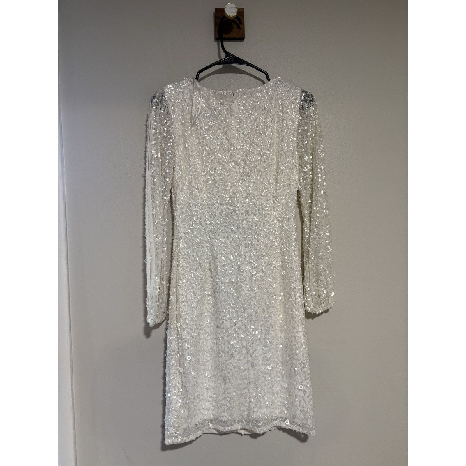 Adrianna Papell ADRIANNA PAPELL Womens Silver Mini Sheath Dress Size: 2 Size XS / US 0-2 / IT 36-38 - 7 Thumbnail