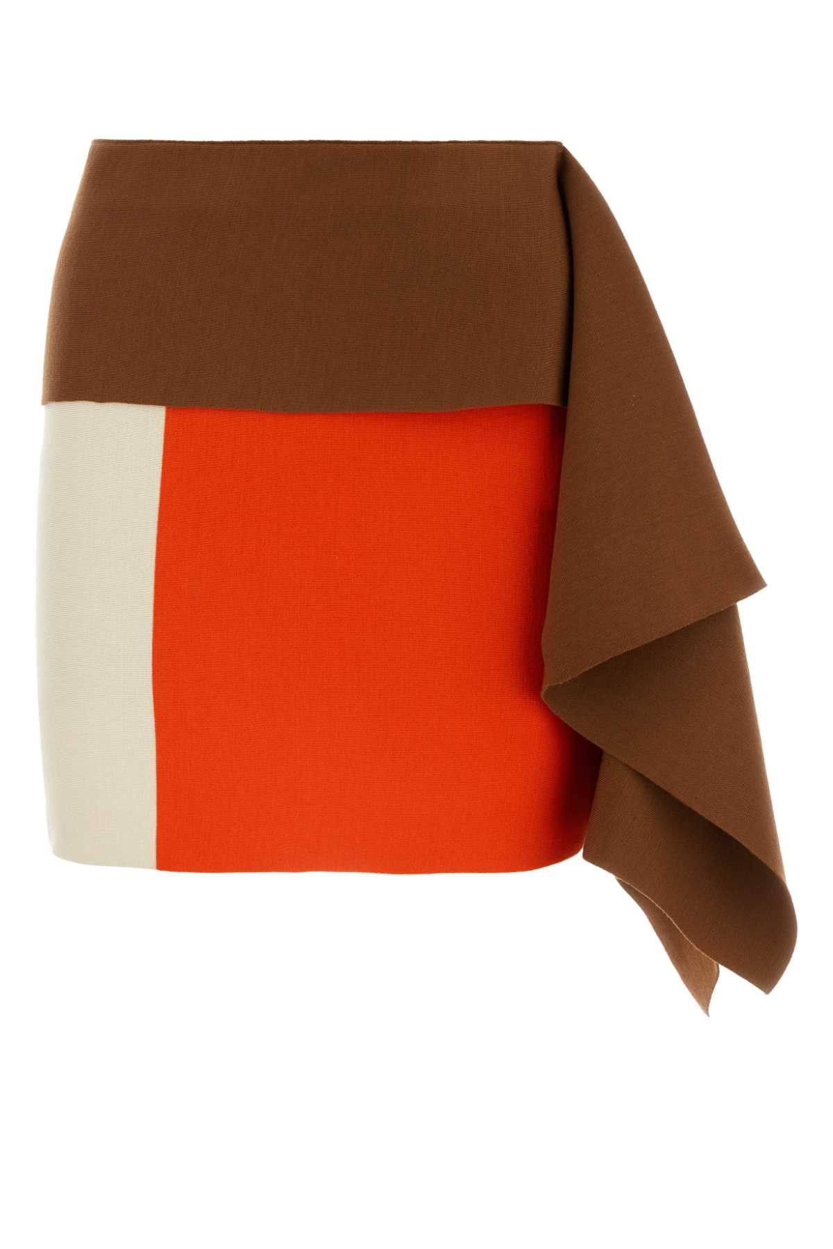 image of Fendi Multicolor Wool Mini Skirt, Women's (Size 28)