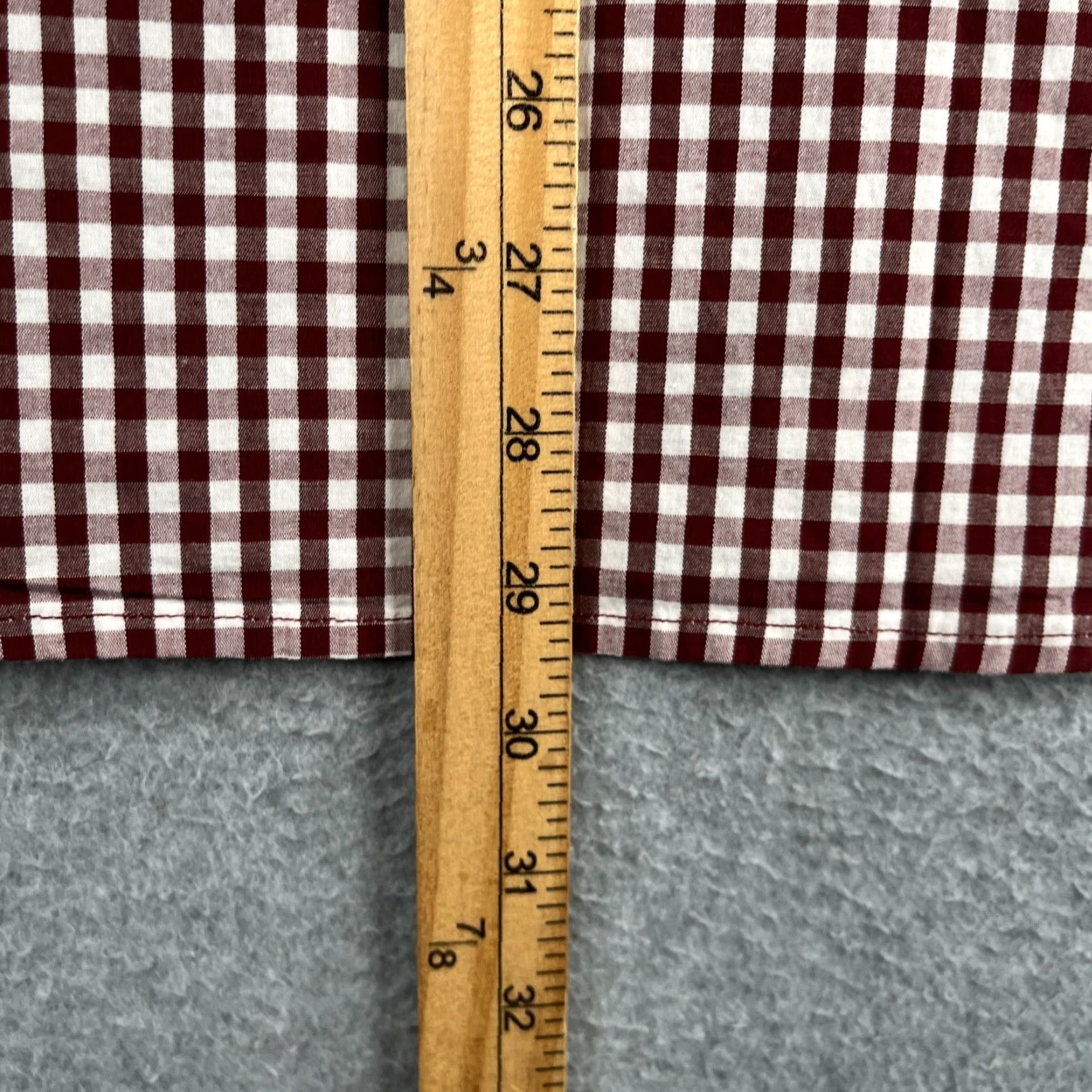 Vintage Columbia Shirt Large Burgundy Gingham Check Button-Up Short Sleeve Mens Size US L / EU 52-54 / 3 - 7 Thumbnail