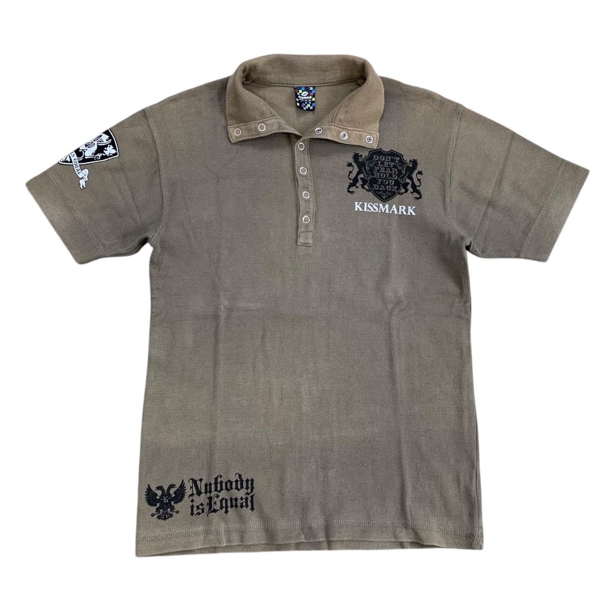 Japanese Brand 2000’s Kissmark Poem Style Polo Shirt Size US L / EU 52-54 / 3 - 5 Thumbnail