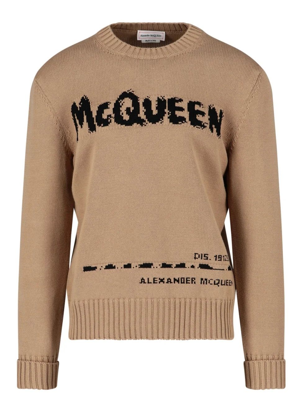 o1y1024 Crewneck Sweater in Camel/Black