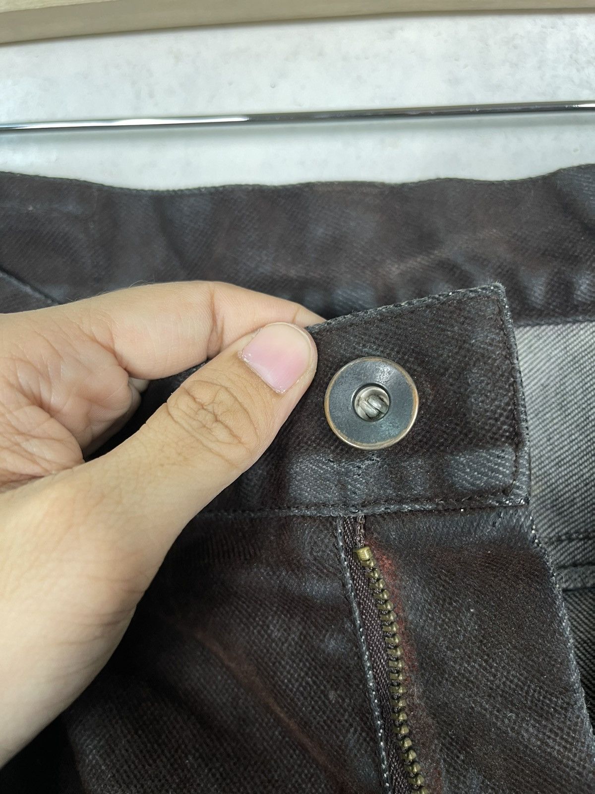 Japanese Brand Crazy Jun Men Black Jeans Size US 33 - 9 Thumbnail