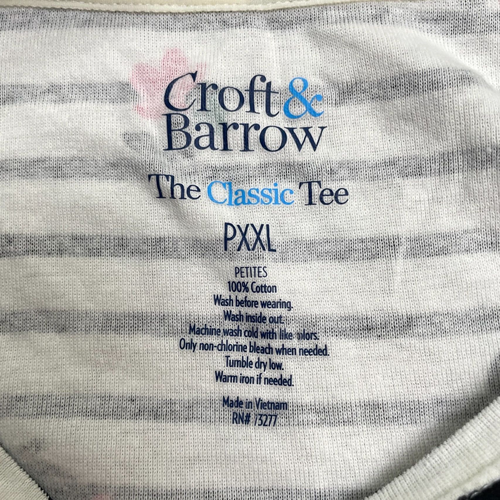 Croft & Barrow Croft & Barrow T-Shirt Womens P2XL Multicolor Striped Floral Casual Short Sleeve Knit Cotton Basic Tee Size XXL / US 16-18 / IT 52-54 - 4 Thumbnail