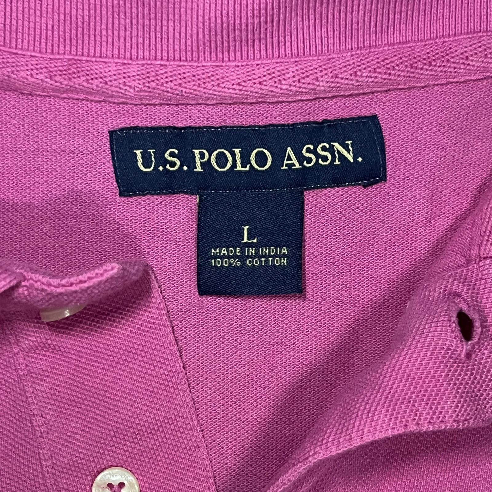 U.S. Polo Assn. 💗 U.S. Polo Assn. 🏇 Classic Pink Polo Shirt – L Size US L / EU 52-54 / 3 - 3 Thumbnail