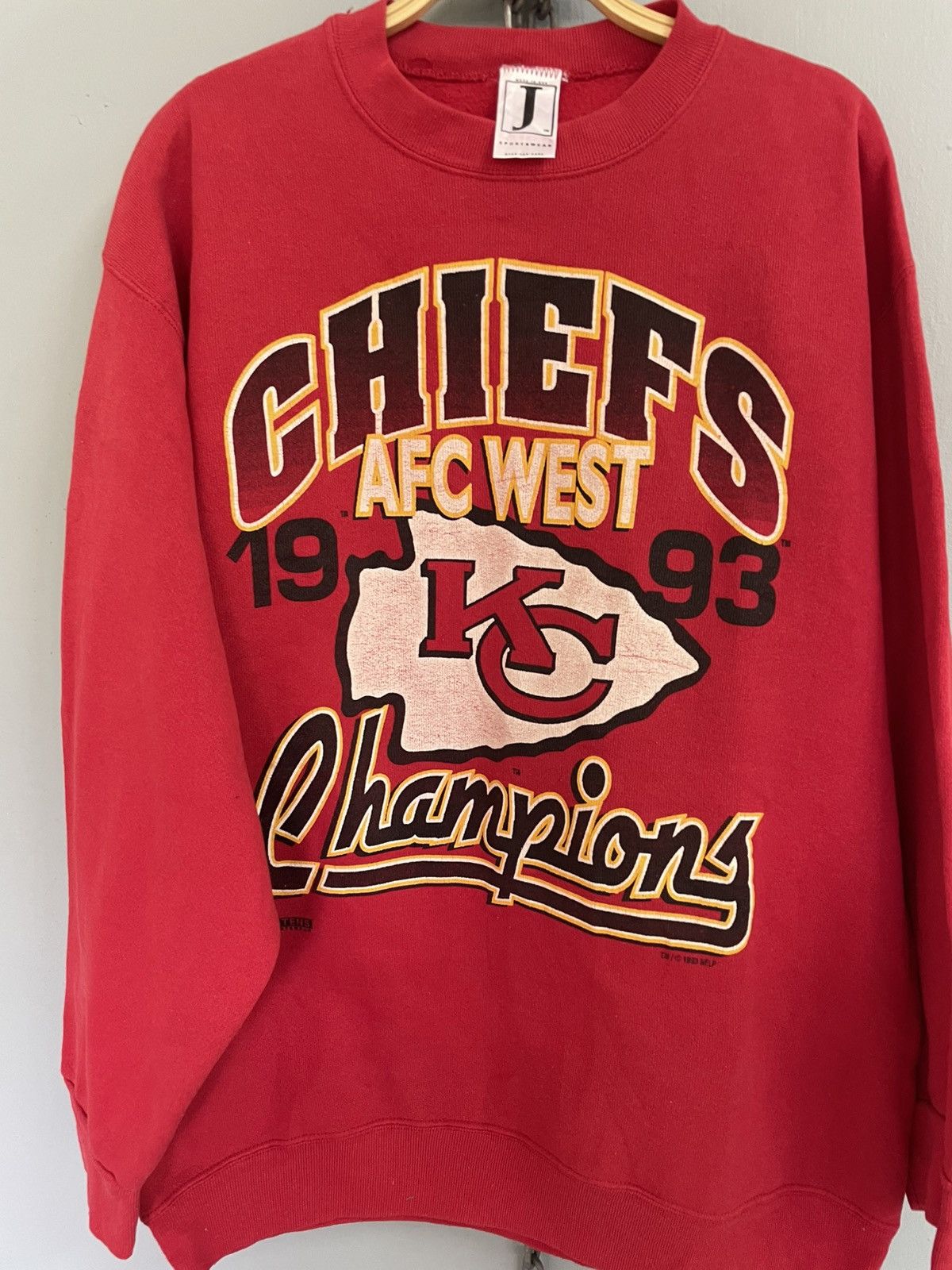 NFL Vintage 90s Chiefs KC Champions NFLP sweatshirt Size US XL / EU 56 / 4 - 3 Thumbnail