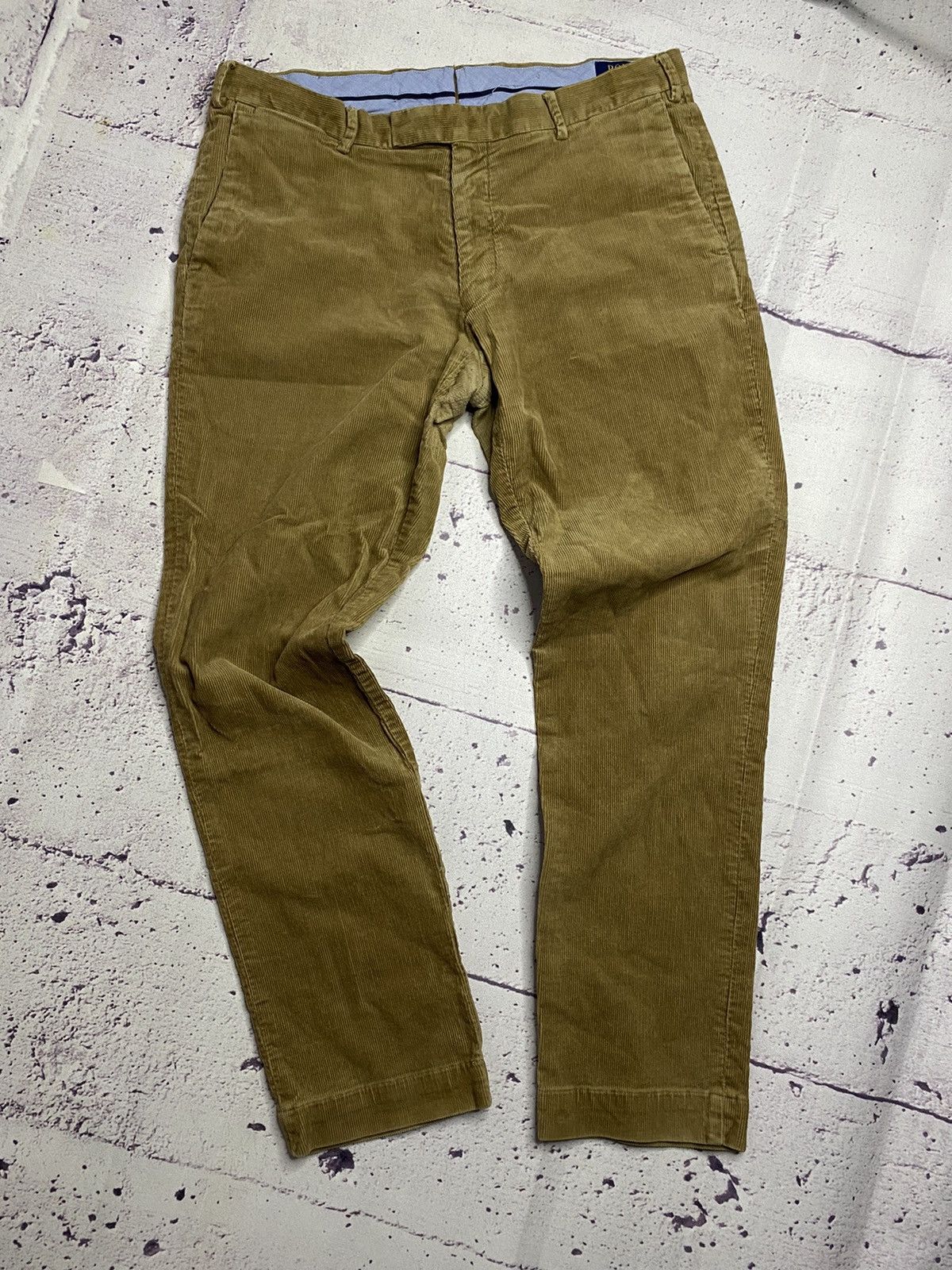 Polo Ralph Lauren Men's vintage velvet pants Polo Ralph Lauren Brown/Gold Size US 36 / EU 52 - 2 Thumbnail