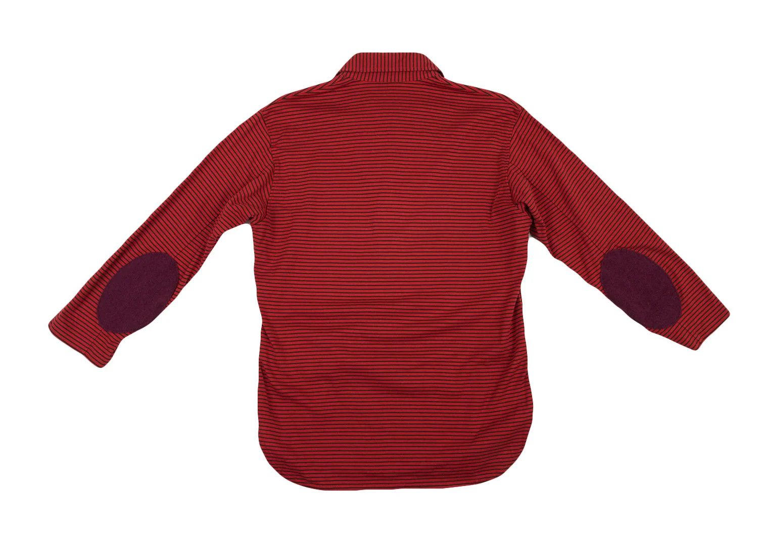 Junya Watanabe Elbow Patch Stripe Polo Shirt in Red and Black, Size S Size US S / EU 44-46 / 1 - 11 Thumbnail