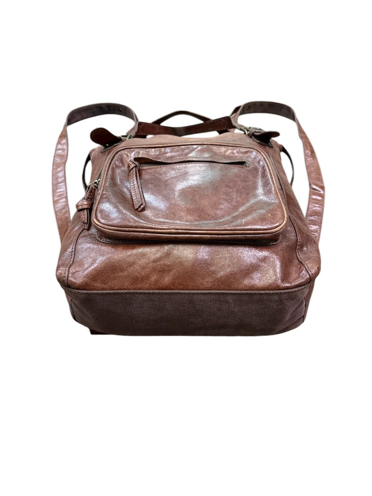 Leather DAKOTA CANVAS LEATHER 2 WAY SHOULDER BACKPACK Size ONE SIZE - 3 Thumbnail