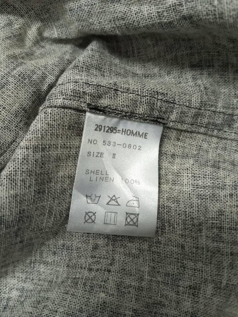 Japanese Brand Rare 🔴 291295 = Homme Button Up Shell Linen Jacket Size US L / EU 52-54 / 3 - 4 Thumbnail