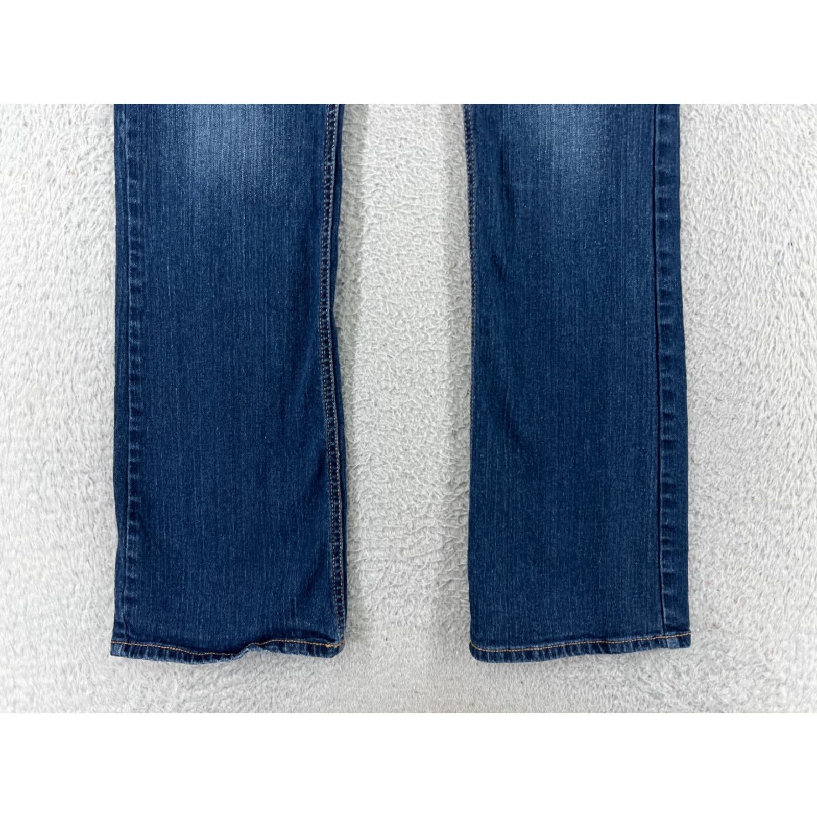 Vintage Aéropostale Jeans Womens 9 Long Blue Denim Hailey Flare Low Rise 30x32 Slim Stretch Distressed 5-Pocket Design Size 30" / US 8 / IT 44 - 5 Thumbnail
