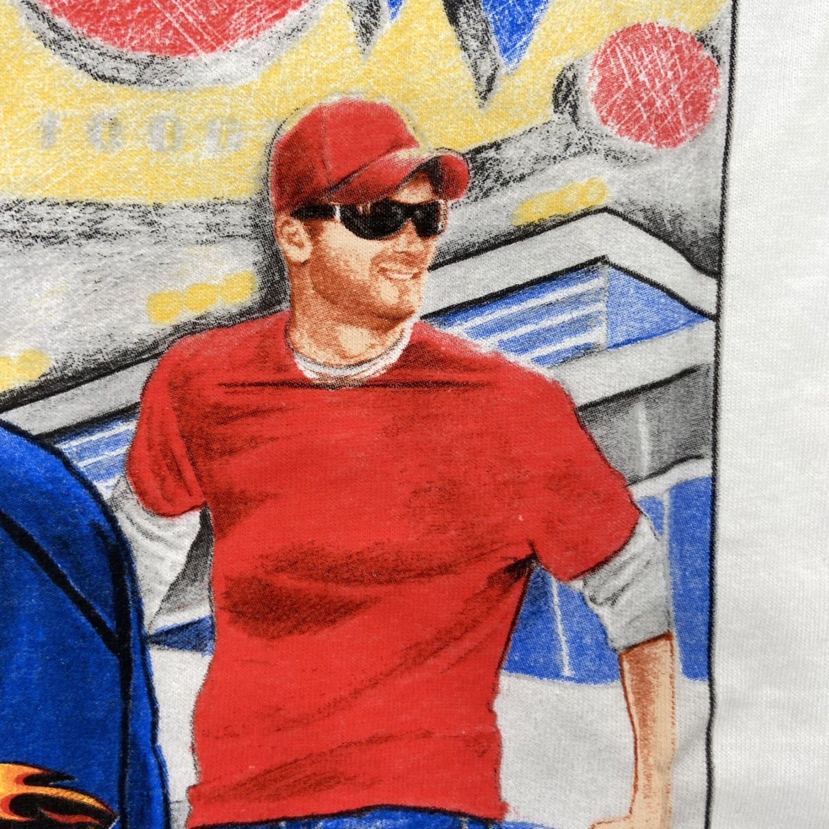 Gildan DALE EARNHARDT JR. Graphic T-Shirt Adult XL White Car Racing Mens Size US XL / EU 56 / 4 - 6 Thumbnail