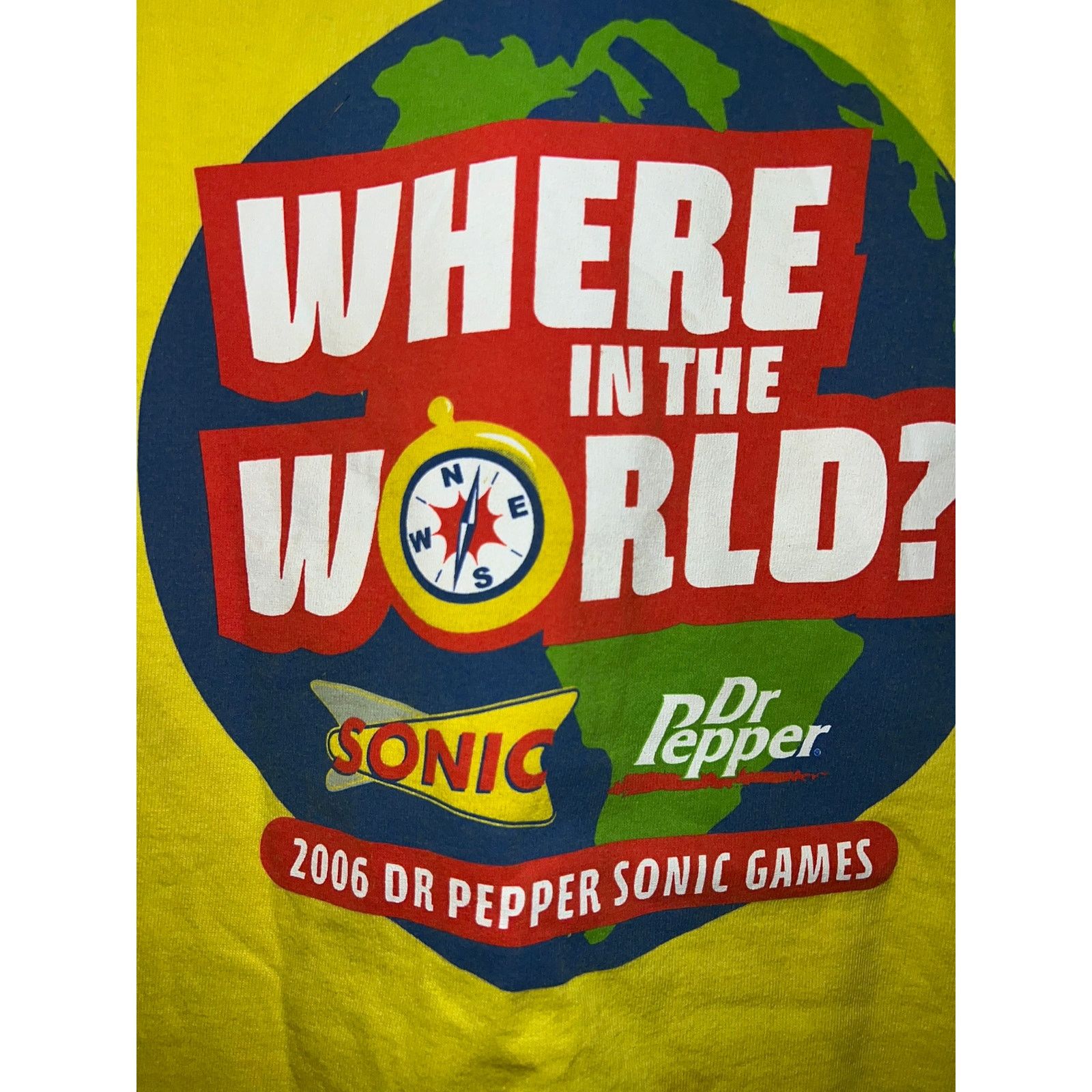 Fruit Of The Loom Dr Pepper Shirt Sonic Games Yellow Semifinalist Graphic XL Size US XL / EU 56 / 4 - 7 Thumbnail