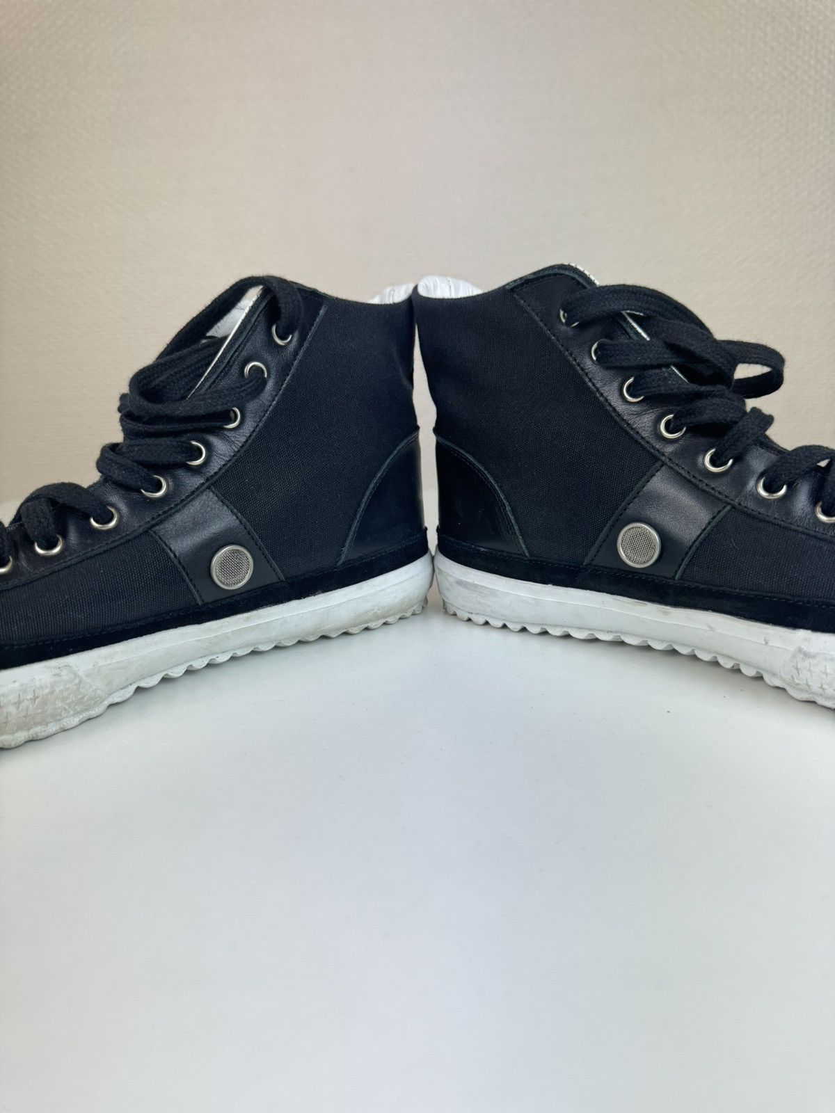 Stone Island Stone island leather tissue trainers high top sneakers 43 Size US 9.5 / EU 42-43 - 21 Thumbnail