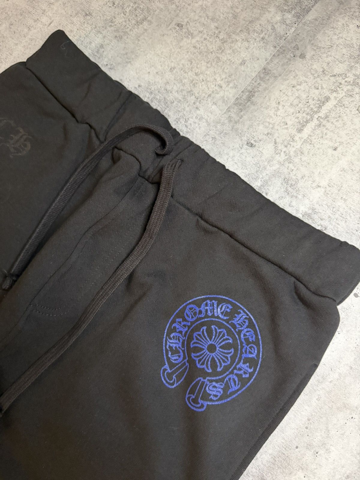 Chrome Hearts Chrome Heart Black & Blue Horseshoe Sweatpants Size US 34 / EU 50 - 3 Thumbnail