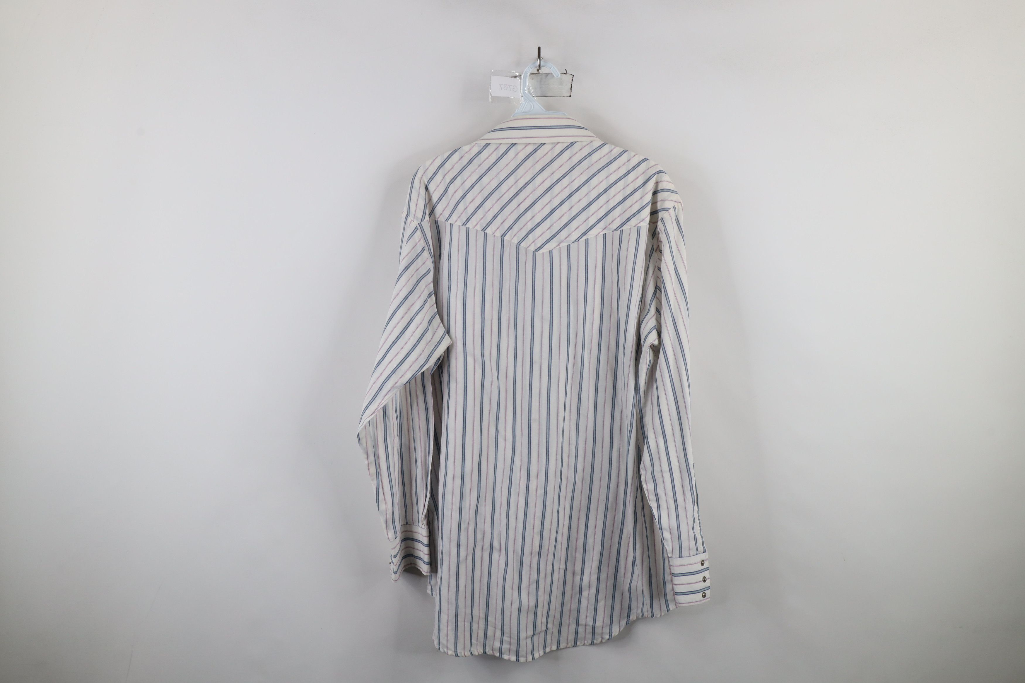 Vintage Vintage 70s 80s Rockabilly Cowboy Striped Snap Button Shirt Size US L / EU 52-54 / 3 - 10 Thumbnail