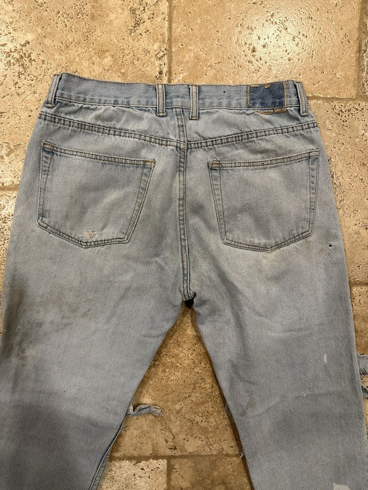 Vintage Vintage Cross & Winsor Blue Blowout Distressed Denim Size US 32 / EU 48 - 8 Thumbnail